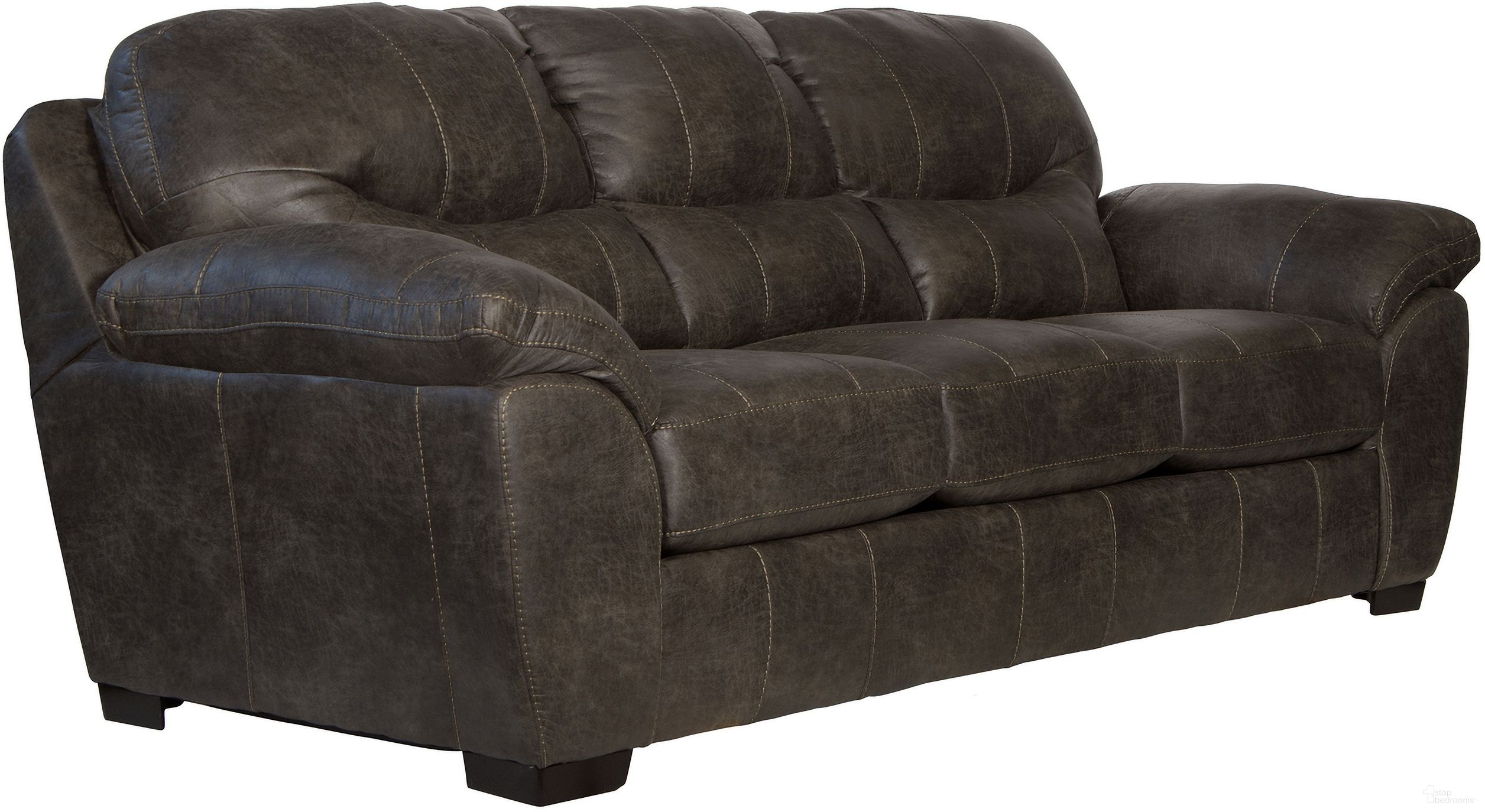The appearance of Grant Steel Sofa designed by Jackson in the modern / contemporary interior design. This brown piece of furniture was selected by 1StopBedrooms from Grant Collection to add a touch of cosiness and style into your home. Sku: 445303122728302728. Material: Bonded Leather.