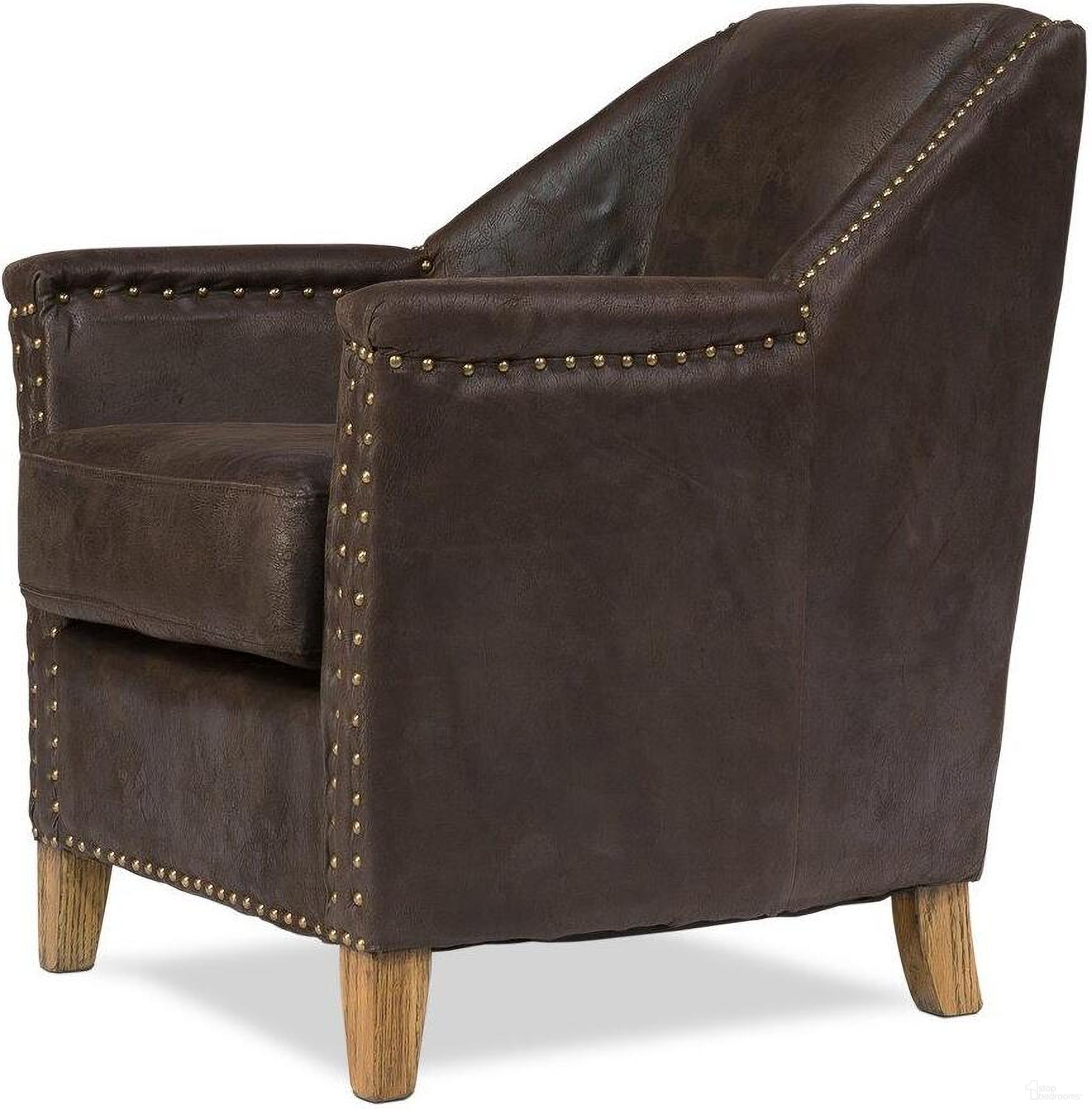 The appearance of Granville Brown Leather Chair designed by Sarreid in the coastal interior design. This brown piece of furniture  was selected by 1StopBedrooms from Granville Collection to add a touch of cosiness and style into your home. Sku: 29607. Material: Leather.