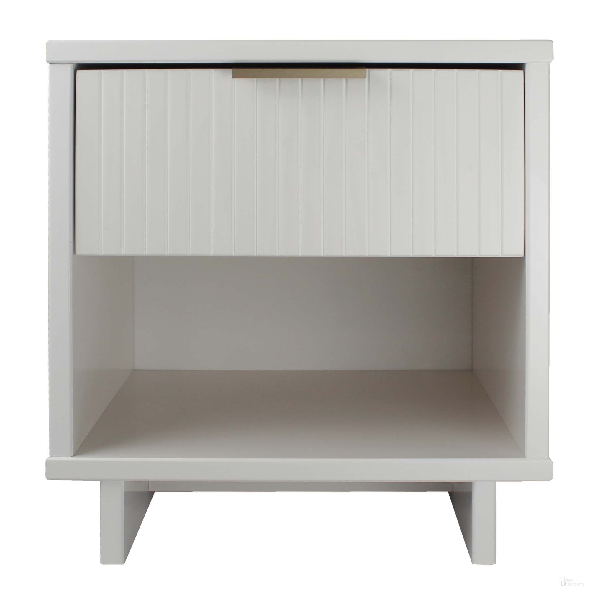 Granville Nightstand with 1 Full Extension Drawer In White
