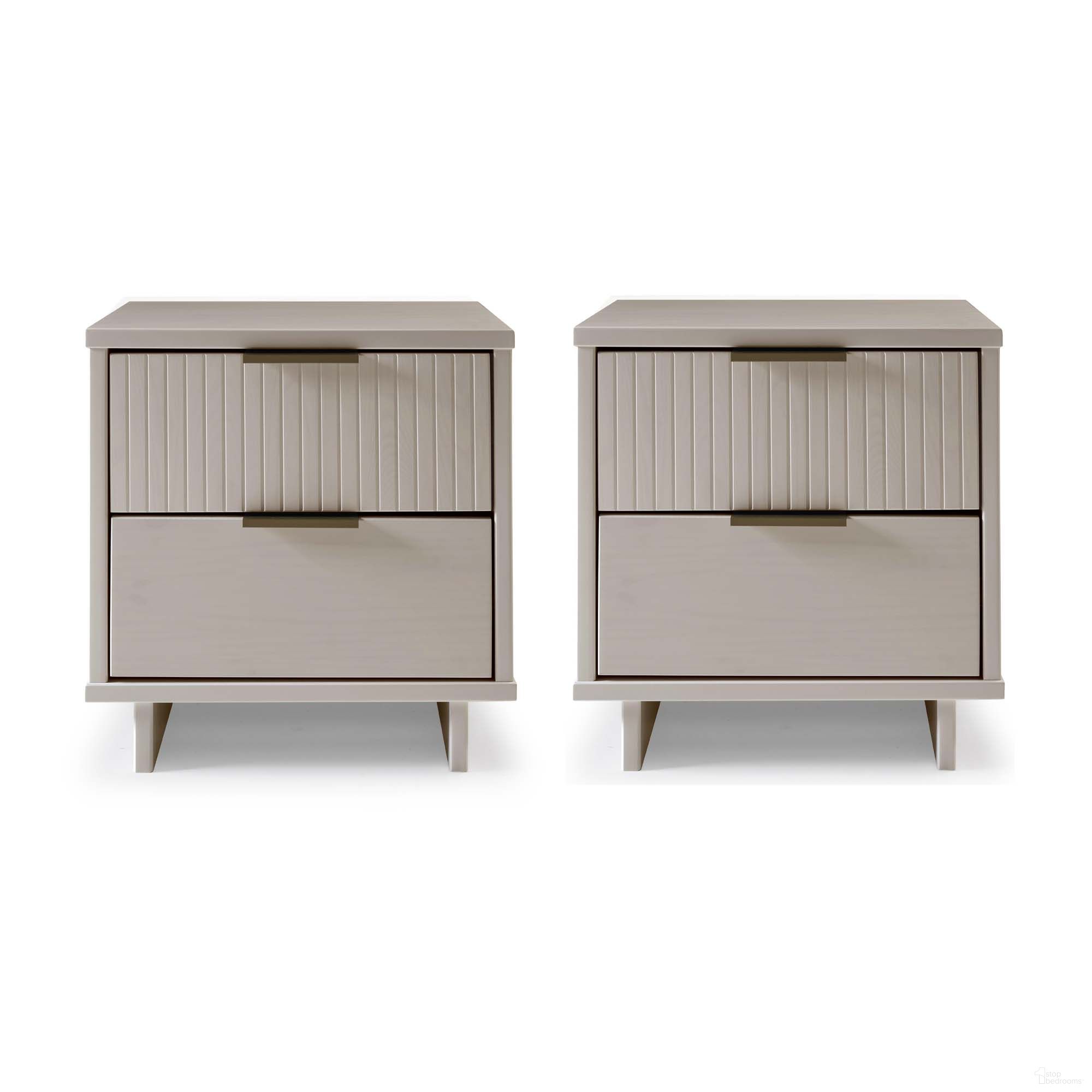 The appearance of Granville Nightstand with 2 Drawer Set of 2 In Light Grey designed by Manhattan Comfort in the modern / contemporary interior design. This light grey piece of furniture was selected by 1StopBedrooms from Granville Collection to add a touch of cosiness and style into your home. Sku: NS-5016;NS-5016. Material: Wood.