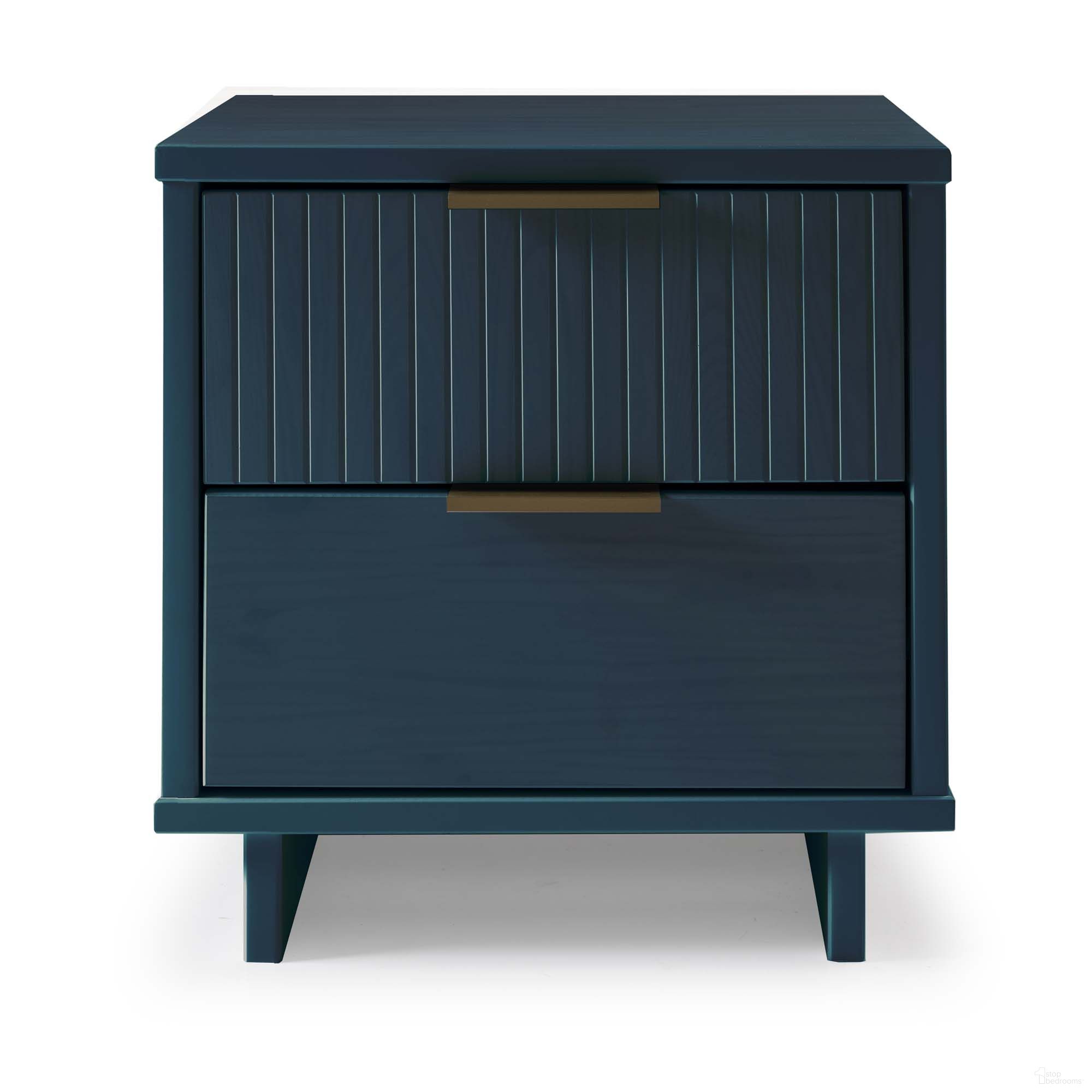 The appearance of Granville Nightstand with 2 Full Extension Drawer In Midnight Blue designed by Manhattan Comfort in the modern / contemporary interior design. This midnight blue piece of furniture was selected by 1StopBedrooms from Granville Collection to add a touch of cosiness and style into your home. Sku: NS-5014. Material: Wood.