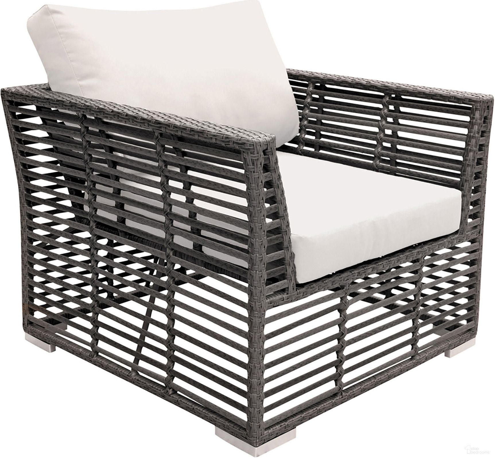 The appearance of Graphite Lounge Chair with Cushions In Gray designed by Pelican Reef in the traditional interior design. This gray piece of furniture was selected by 1StopBedrooms from Graphite Collection to add a touch of cosiness and style into your home. Sku: PJO-1601-GRY-LC. Material: Aluminum.