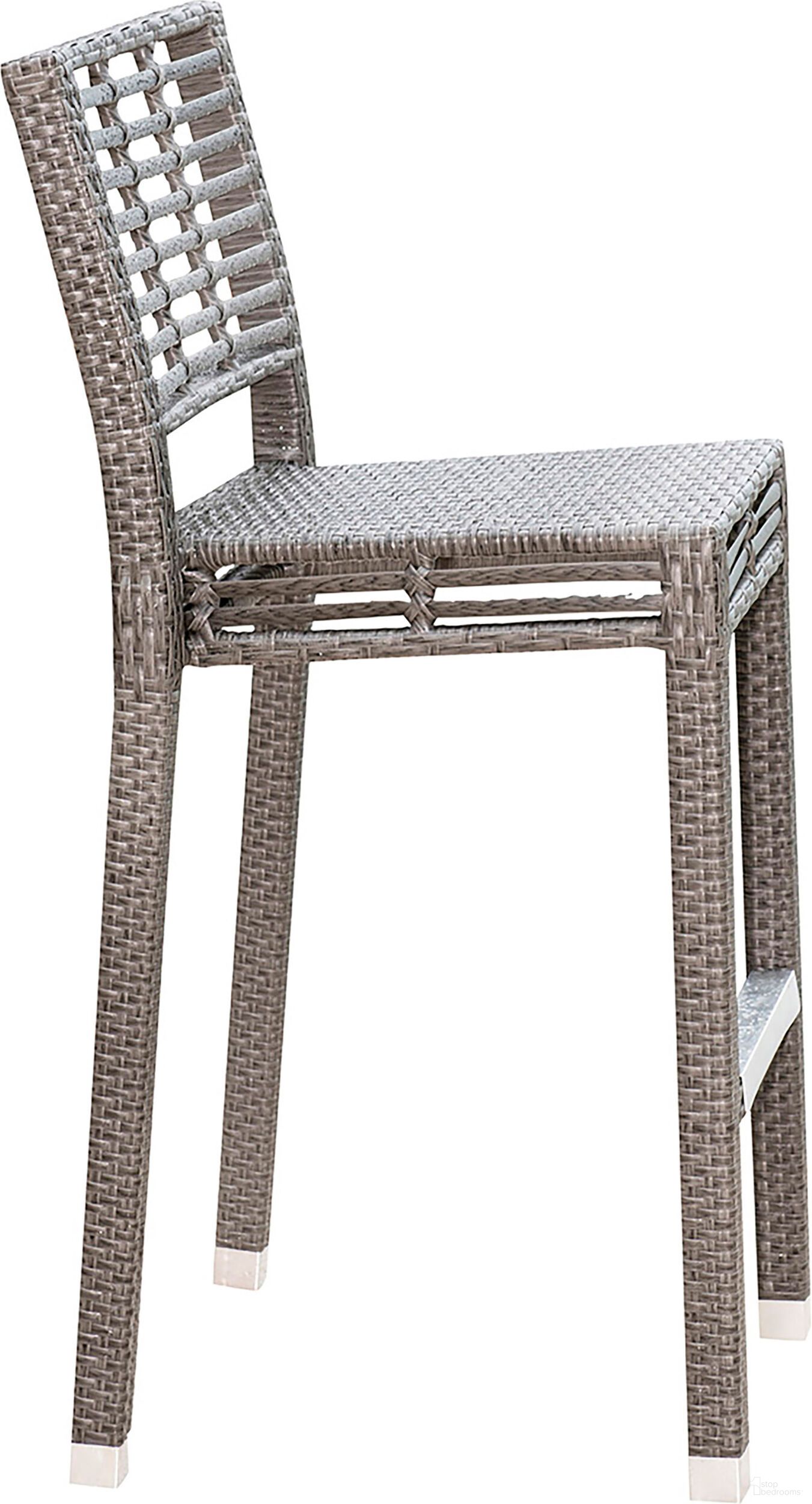 The appearance of Graphite Stackable Barstool In Gray designed by Pelican Reef in the traditional interior design. This gray piece of furniture was selected by 1StopBedrooms from Graphite Collection to add a touch of cosiness and style into your home. Sku: PJO-1601-GRY-BS. Material: Aluminum.
