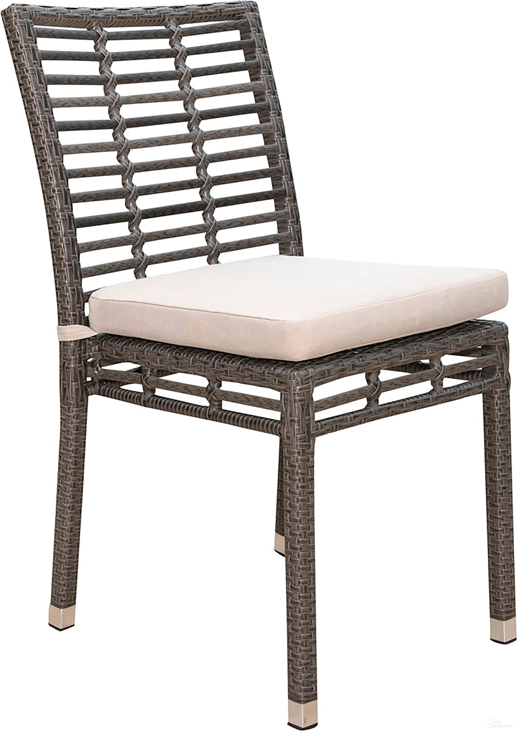 Graphite Stackable Side Chair with Cushion In Gray