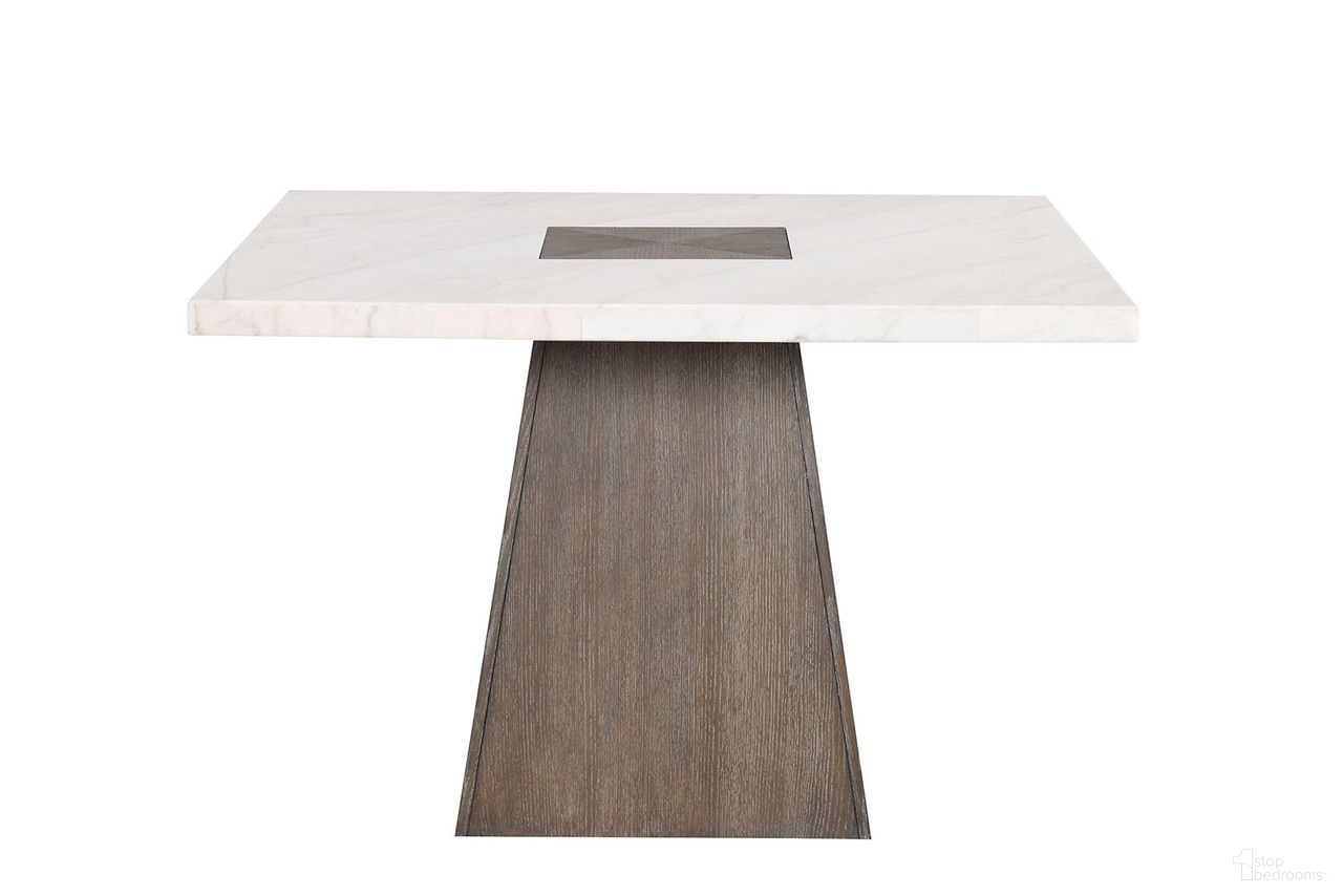 The appearance of Grasten Counter Height Table In Dark Walnut designed by Furniture of America in the modern / contemporary interior design. This dark walnut piece of furniture  was selected by 1StopBedrooms from Grasten Collection to add a touch of cosiness and style into your home. Sku: FM3332DB-PT-1;FM3332DB-PT-2. Table Base Style: Pedestal. Table Top Shape: Square. Material: Marble. Size: 54" x 54".
