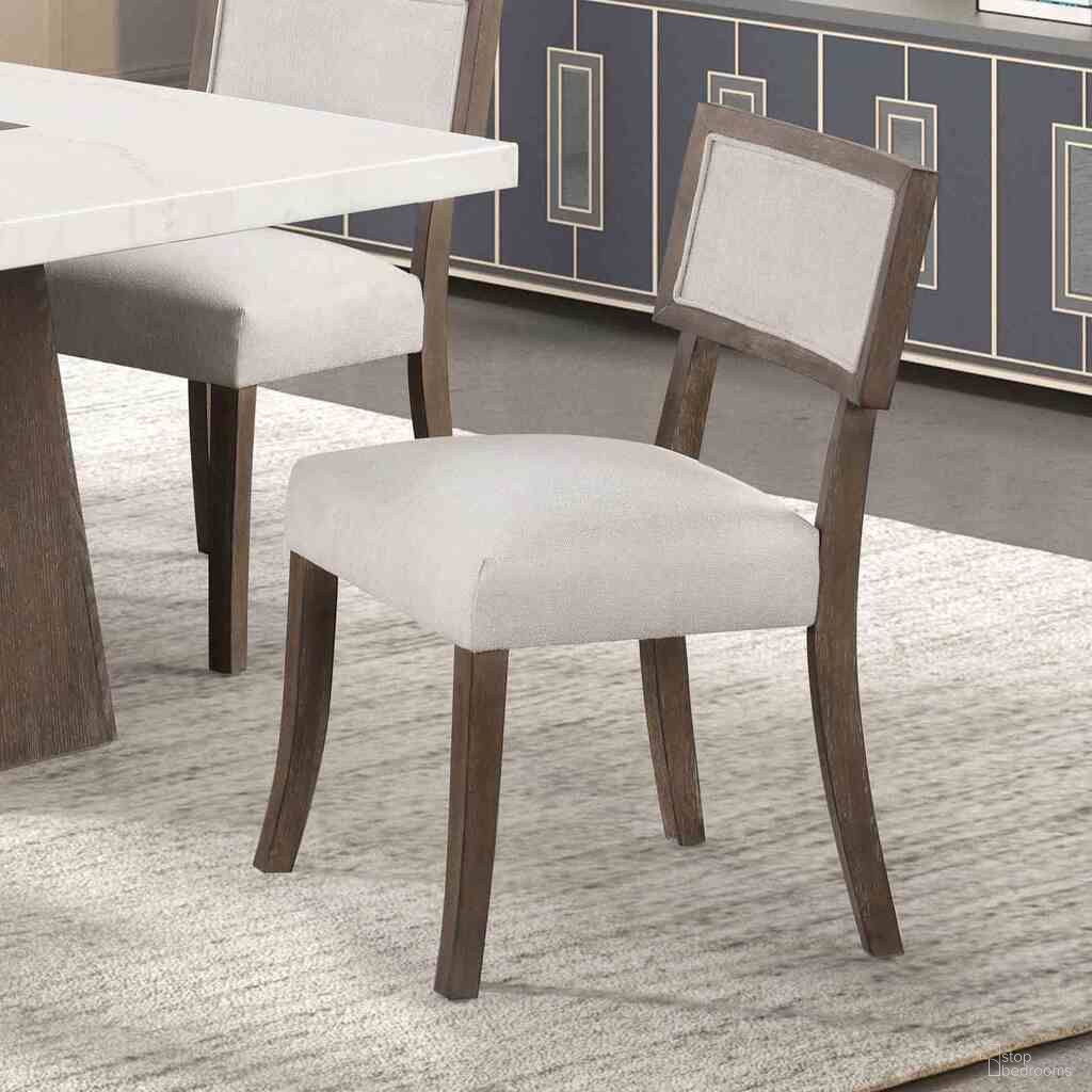 The appearance of Grasten Side Chair Set of 2 In Dark Walnut and Light Gray designed by Furniture of America in the modern / contemporary interior design. This dark walnut and light gray piece of furniture  was selected by 1StopBedrooms from Grasten Collection to add a touch of cosiness and style into your home. Sku: FM3332DB-SC-2PK. Material: Fabric. Chair Type: Side Chair.