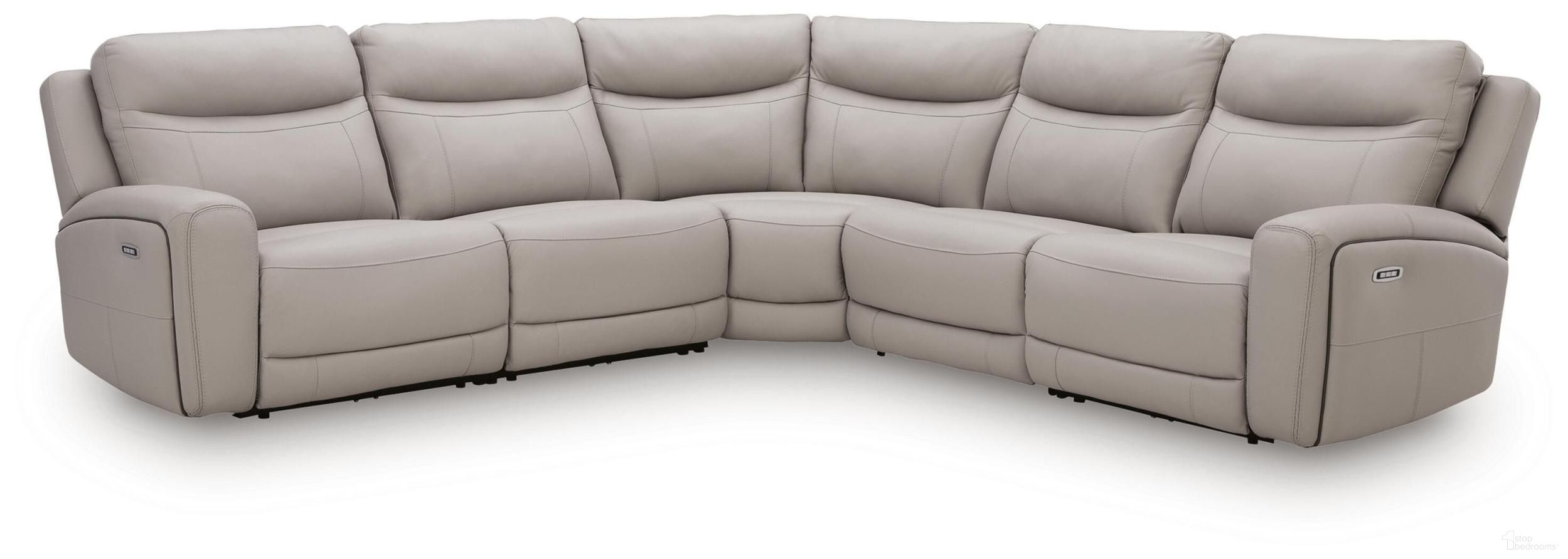 Gravier 5-Piece Power Reclining Sectional In Gray