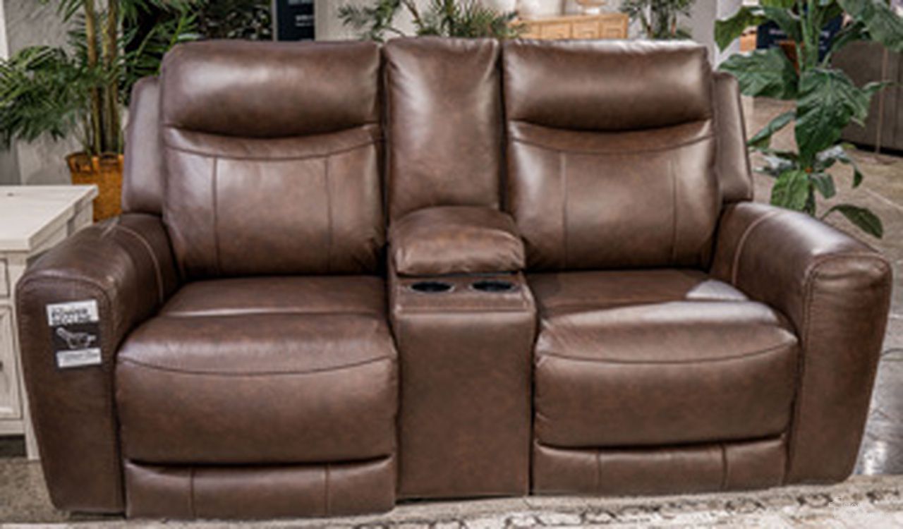The appearance of Gravier Power Reclining Loveseat with Console In Cordova designed by Signature Design by Ashley in the modern / contemporary interior design. This cordova piece of furniture was selected by 1StopBedrooms from Gravier Collection to add a touch of cosiness and style into your home. Sku: U1330118. Material: Leather Match.