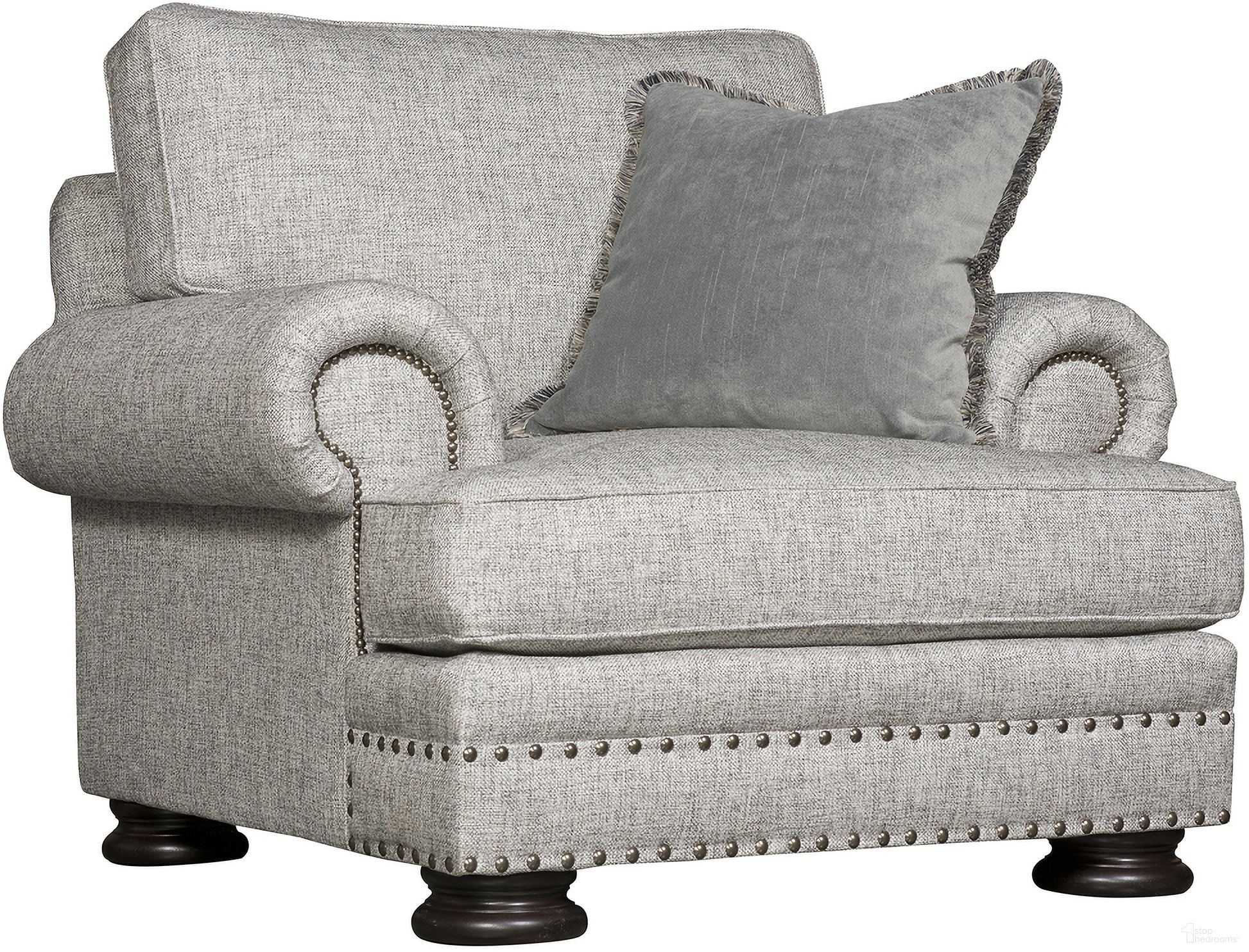 The appearance of Gray Foster Chair designed by Bernhardt in the modern / contemporary interior design. This mocha piece of furniture was selected by 1StopBedrooms from Foster Collection to add a touch of cosiness and style into your home. Sku: B5172A. Material: Wood.