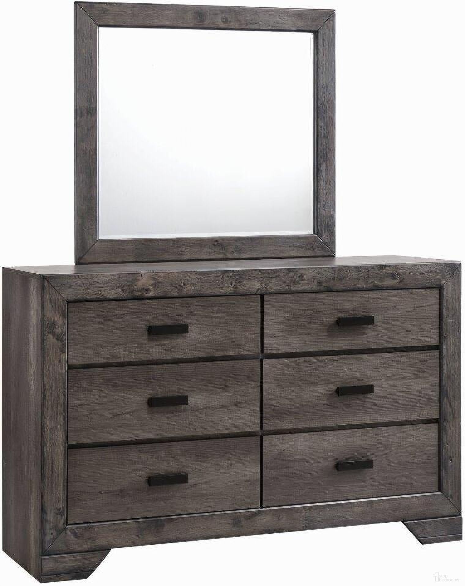 The appearance of Grayson Grey Oak Dresser With Mirror designed by Picket House in the rustic / southwestern interior design. This brown piece of furniture  was selected by 1StopBedrooms from Grayson Collection to add a touch of cosiness and style into your home. Sku: NH100DR;NH100MR. Material: Wood.