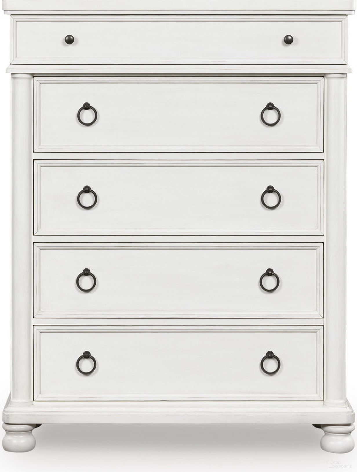 The appearance of Greddinton Chest of Drawers In Antique White designed by Signature Design by Ashley in the traditional interior design. This antique white piece of furniture was selected by 1StopBedrooms from Greddinton Collection to add a touch of cosiness and style into your home. Sku: NCB823-46. Material: Wood.