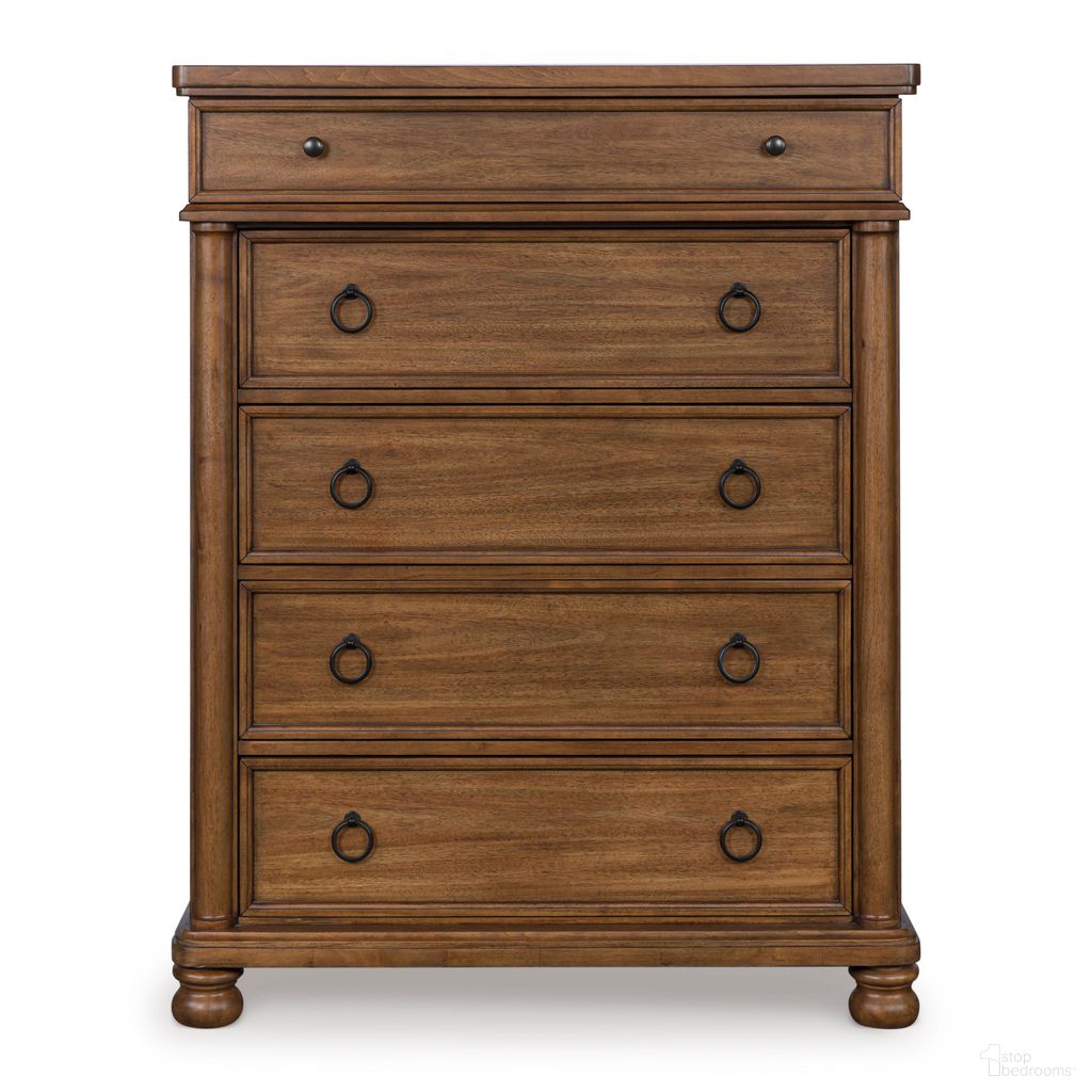 The appearance of Greddinton Chest of Drawers In Brown designed by Signature Design by Ashley in the traditional interior design. This brown piece of furniture was selected by 1StopBedrooms from Greddinton Collection to add a touch of cosiness and style into your home. Sku: NCB824-46. Material: Wood.