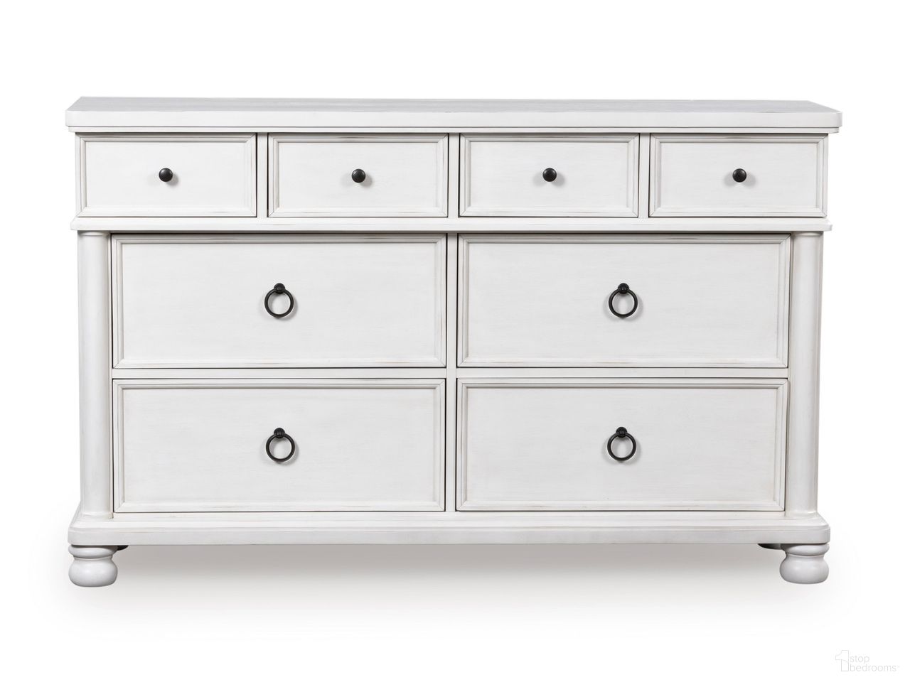 The appearance of Greddinton Dresser In Antique White designed by Signature Design by Ashley in the traditional interior design. This antique white piece of furniture  was selected by 1StopBedrooms from Greddinton Collection to add a touch of cosiness and style into your home. Sku: NCB823-31. Material: Wood.