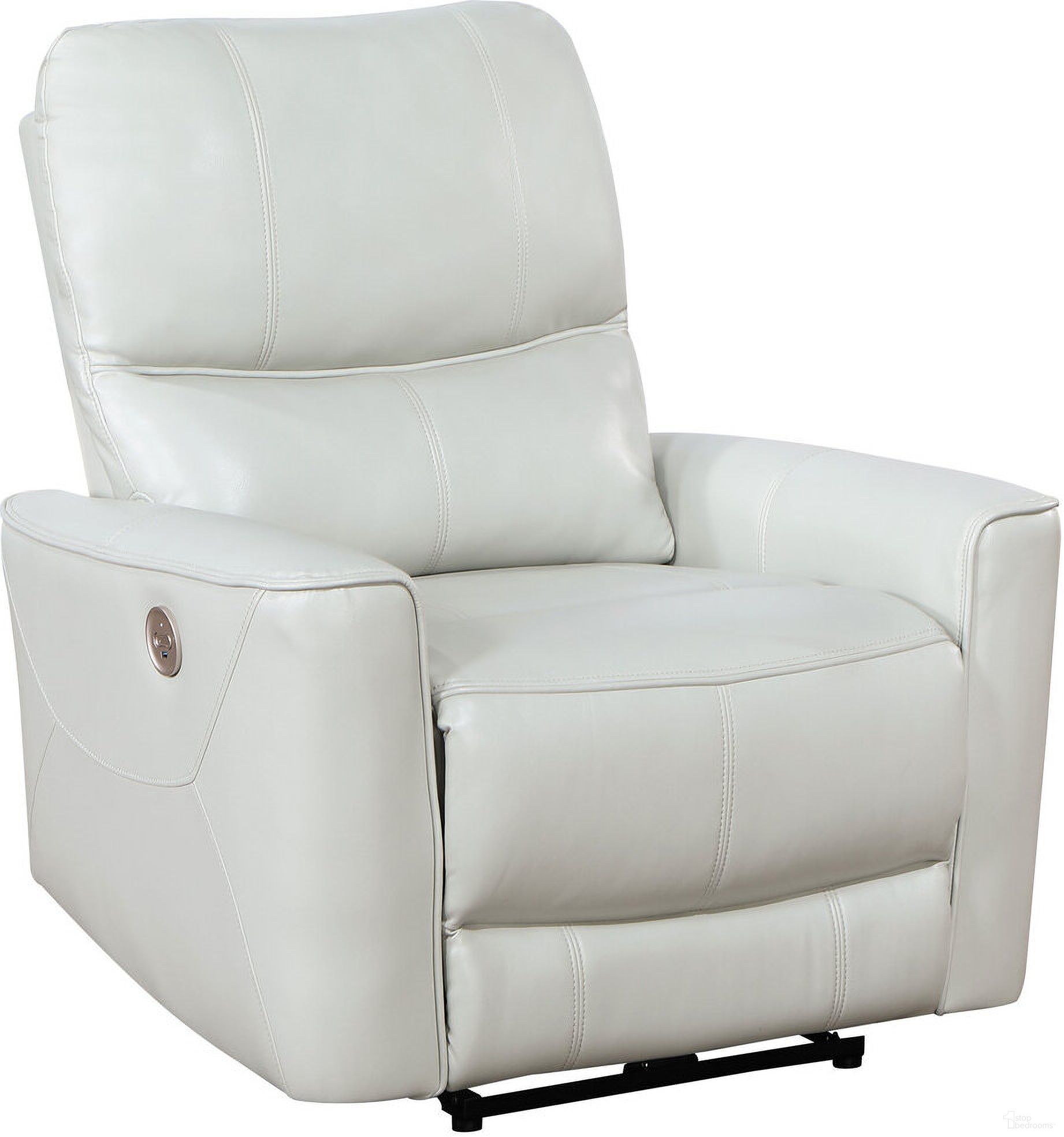 The appearance of Greenfield Upholstered Power Recliner Chair Ivory designed by Coaster in the modern / contemporary interior design. This ivory piece of furniture was selected by 1StopBedrooms from Greenfield Collection to add a touch of cosiness and style into your home. Sku: 610263P. Material: Upholstered.