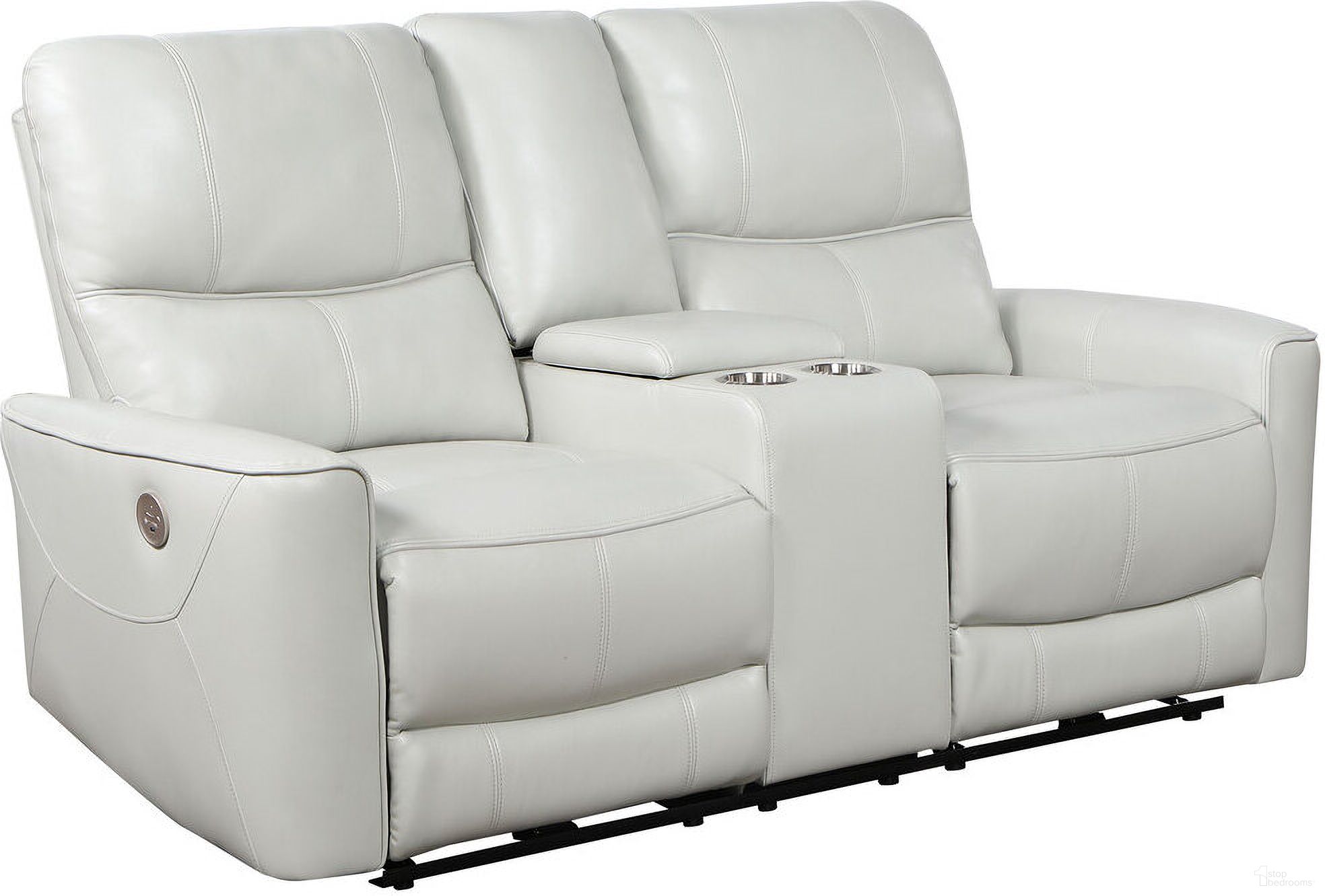 The appearance of Greenfield Upholstered Power Reclining Loveseat with Console Ivory designed by Coaster in the modern / contemporary interior design. This ivory piece of furniture was selected by 1StopBedrooms from Greenfield Collection to add a touch of cosiness and style into your home. Sku: 610262P. Material: Upholstered.