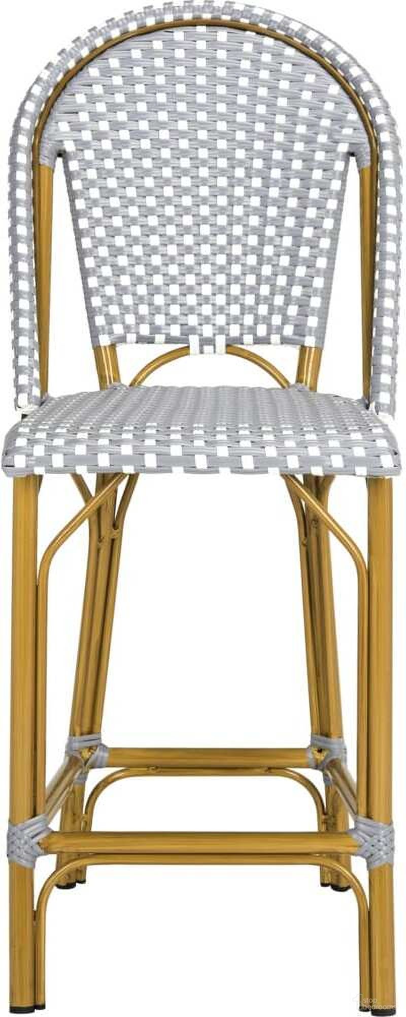The appearance of Gresley Grey and White Indoor/Outdoor Stacking French Bistro Counter Stool designed by Safavieh in the transitional interior design. This grey/white piece of furniture was selected by 1StopBedrooms from Gresley Collection to add a touch of cosiness and style into your home. Sku: PAT4019B. Material: Aluminium.