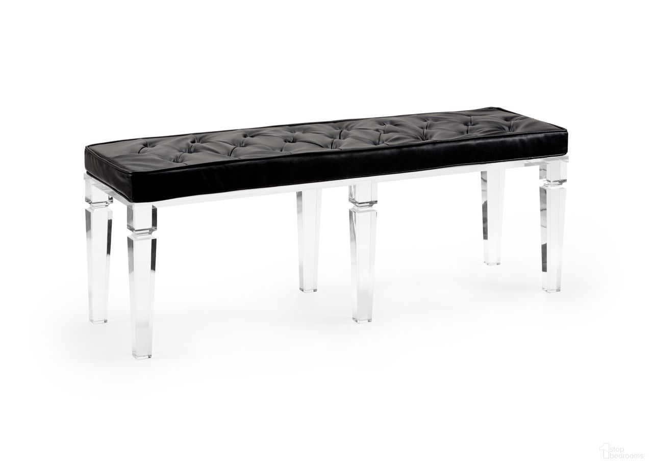 The appearance of Greta Bench Leather In Black designed by Wildwood in the modern / contemporary interior design. This black piece of furniture  was selected by 1StopBedrooms from Wildwood Collection to add a touch of cosiness and style into your home. Sku: 490171. Material: Leather.