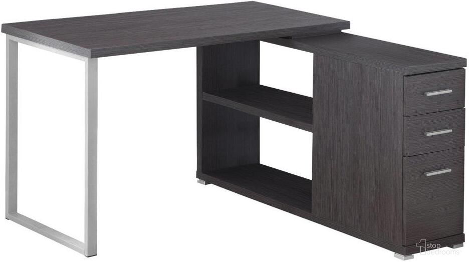 Grey Computer Desk With Left Or Right Facing Corner I 7135