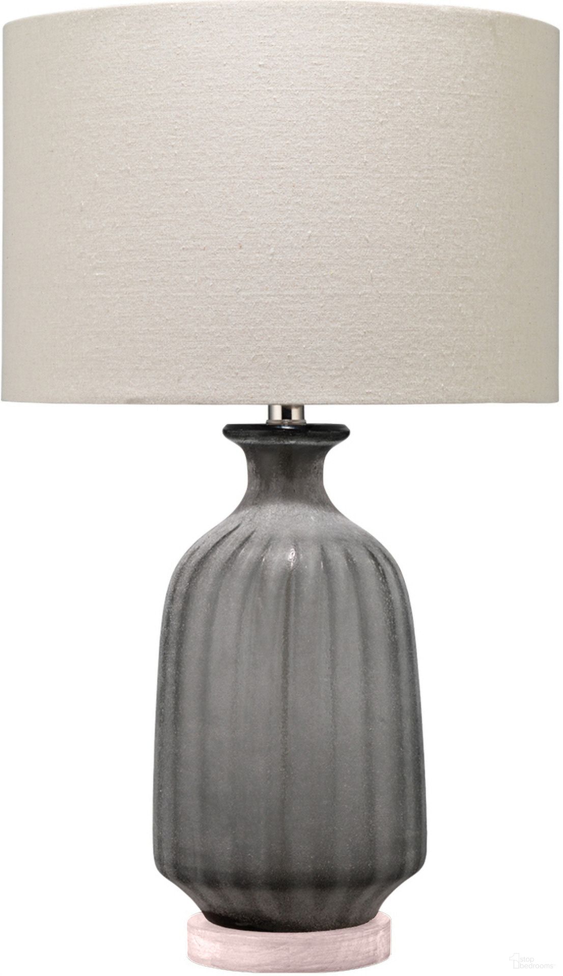 Grey Frosted Glass Table Lamp
