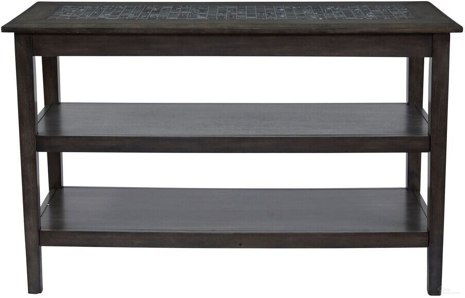 The appearance of Baroque 48 Inch Sofa Table with Mosaic Tile Inlay In Grey designed by Jofran in the transitional interior design. This grey piece of furniture  was selected by 1StopBedrooms from Baroque Collection to add a touch of cosiness and style into your home. Sku: 1798-4. Material: MDF.