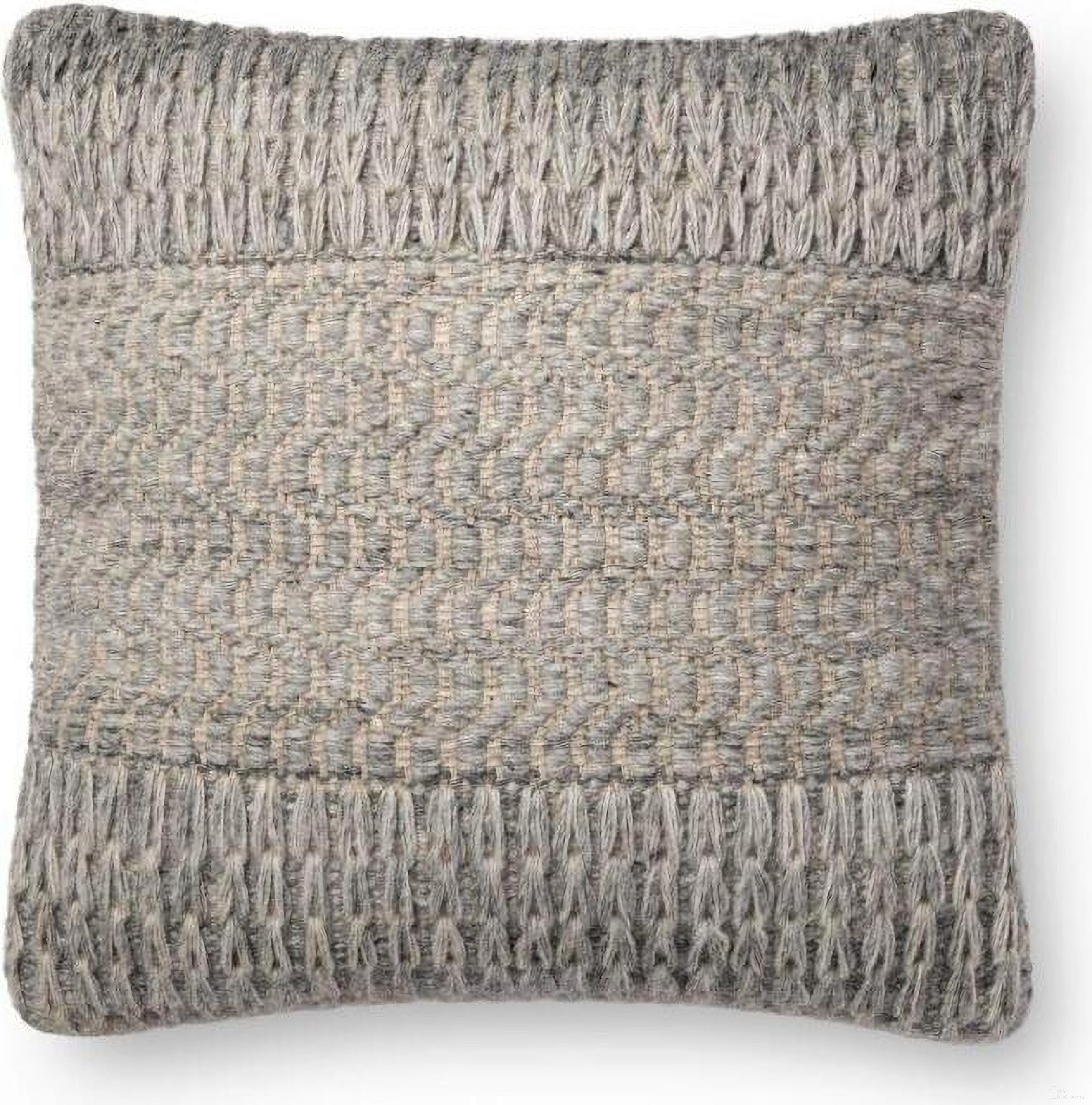 The appearance of Loloi P0697 Grey 18" x 18" Cover w/Poly Pillow designed by Loloi Rugs in the modern / contemporary interior design. This grey piece of furniture was selected by 1StopBedrooms from Pillows Collection to add a touch of cosiness and style into your home. Sku: PSETP0697GY00PIL1. Material: Cotton.