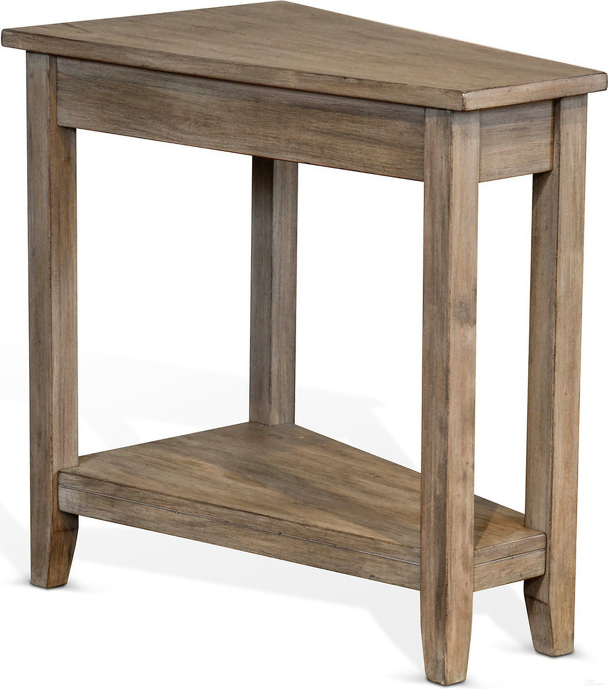 The appearance of Chair Side Table In Grey designed by Sunny Designs in the rustic / southwestern interior design. This grey wolf piece of furniture  was selected by 1StopBedrooms from 2226 Collection to add a touch of cosiness and style into your home. Sku: 2226GW. Material: Solid Wood.