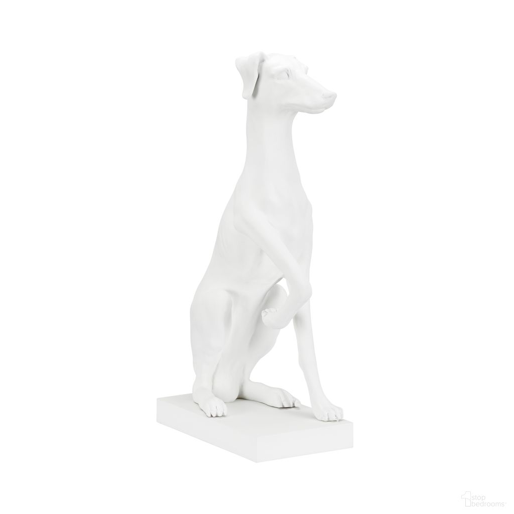 The appearance of Greyhound Sculpture In White and Cream designed by Chelsea House in the modern / contemporary interior design. This white/cream piece of furniture  was selected by 1StopBedrooms from Claire Bell Collection to add a touch of cosiness and style into your home. Sku: 385520. Material: Composite.
