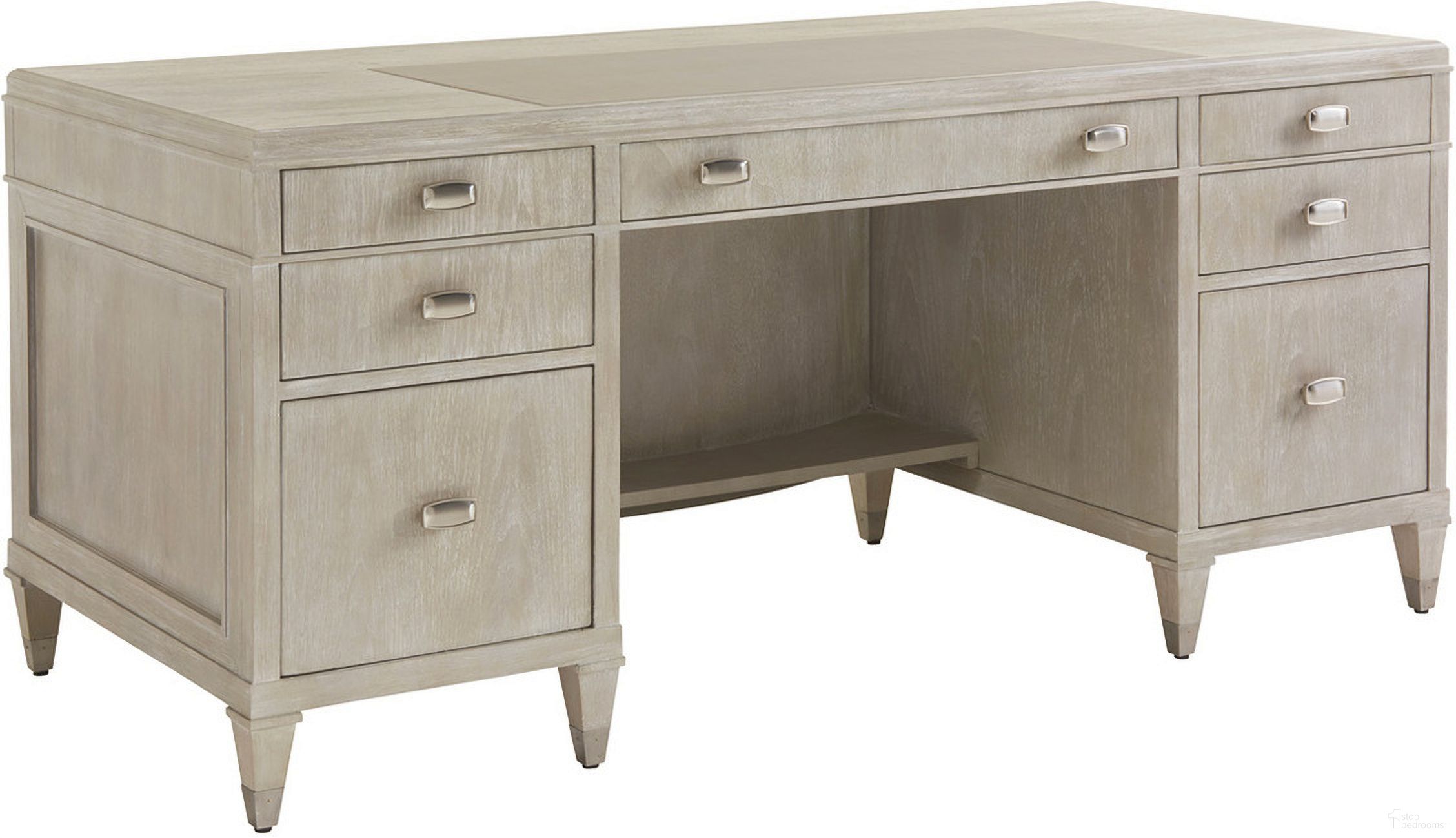 The appearance of Greystone Avery Executive Desk In Aspen designed by Sligh in the transitional interior design. This aspen piece of furniture was selected by 1StopBedrooms from Greystone Collection to add a touch of cosiness and style into your home. Sku: 250-400. Material: Wood.