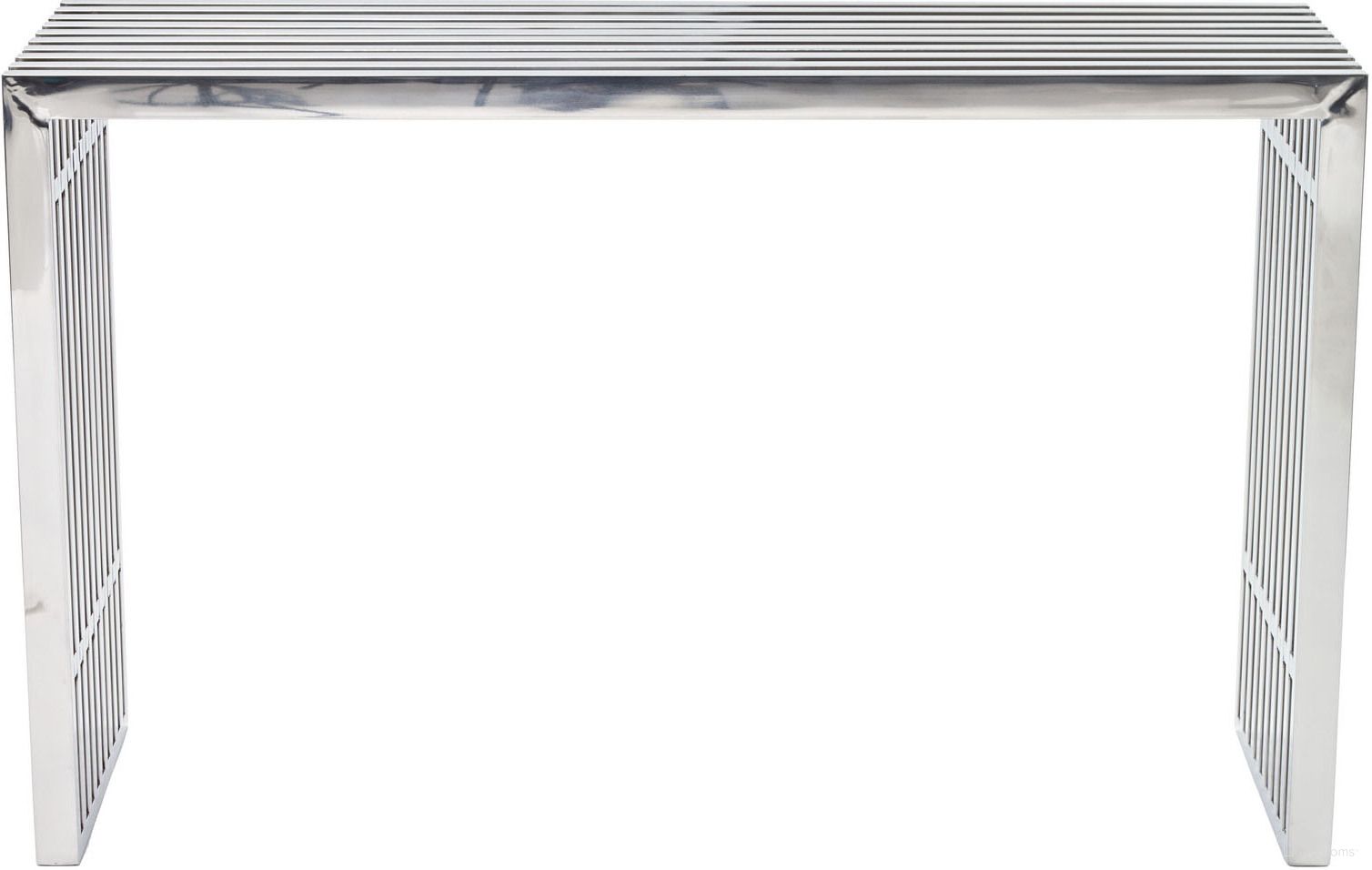 Gridiron Silver Console Table