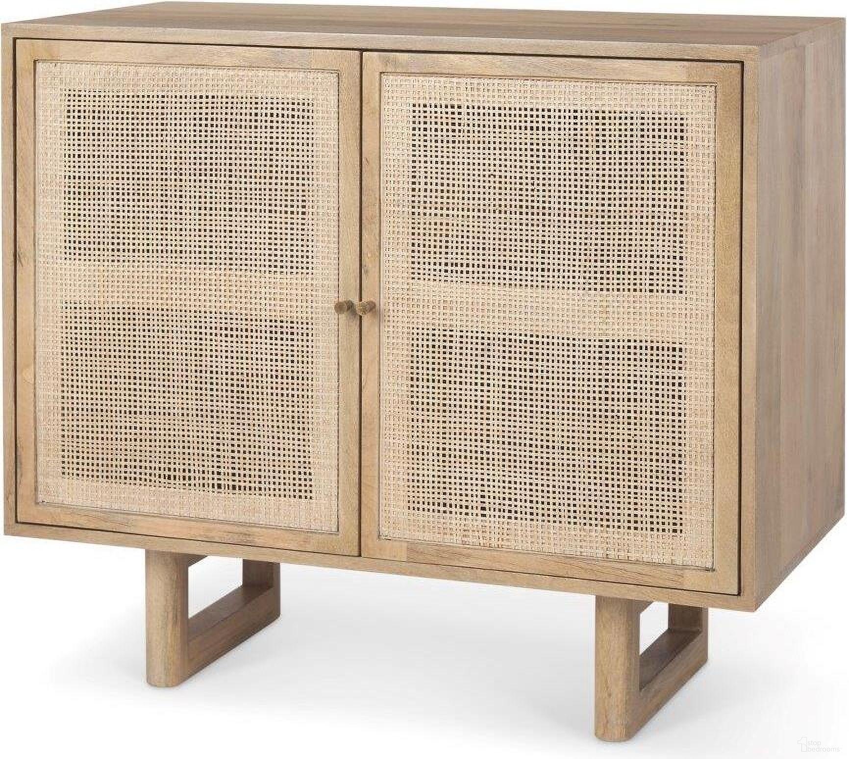 The appearance of Grier Light Brown Wood With Cane 2 Door Accent Cabinet designed by Mercana in the modern / contemporary interior design. This light brown piece of furniture was selected by 1StopBedrooms from Grier Collection to add a touch of cosiness and style into your home. Sku: 69909. Material: Wood.