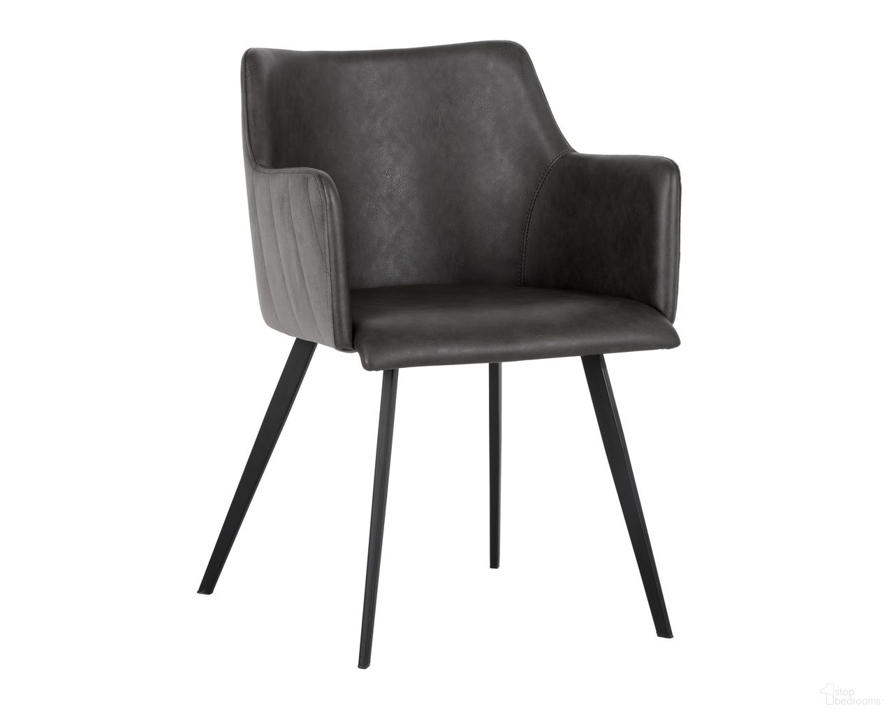 Griffin Dining Armchair In Town Grey and Roman Grey