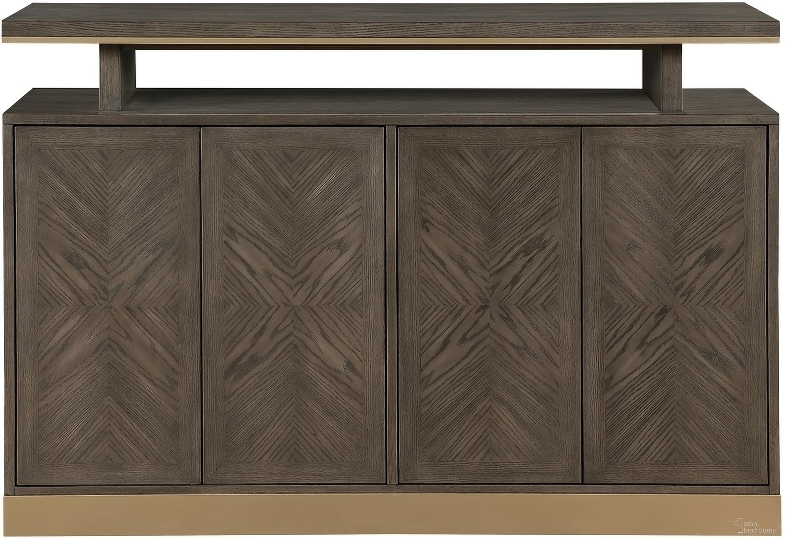 The appearance of Griffin Server In Brown and Gold designed by Homelegance in the modern / contemporary interior design. This brown/gold piece of furniture was selected by 1StopBedrooms from Griffin Collection to add a touch of cosiness and style into your home. Sku: 5933-40. Material: Wood.