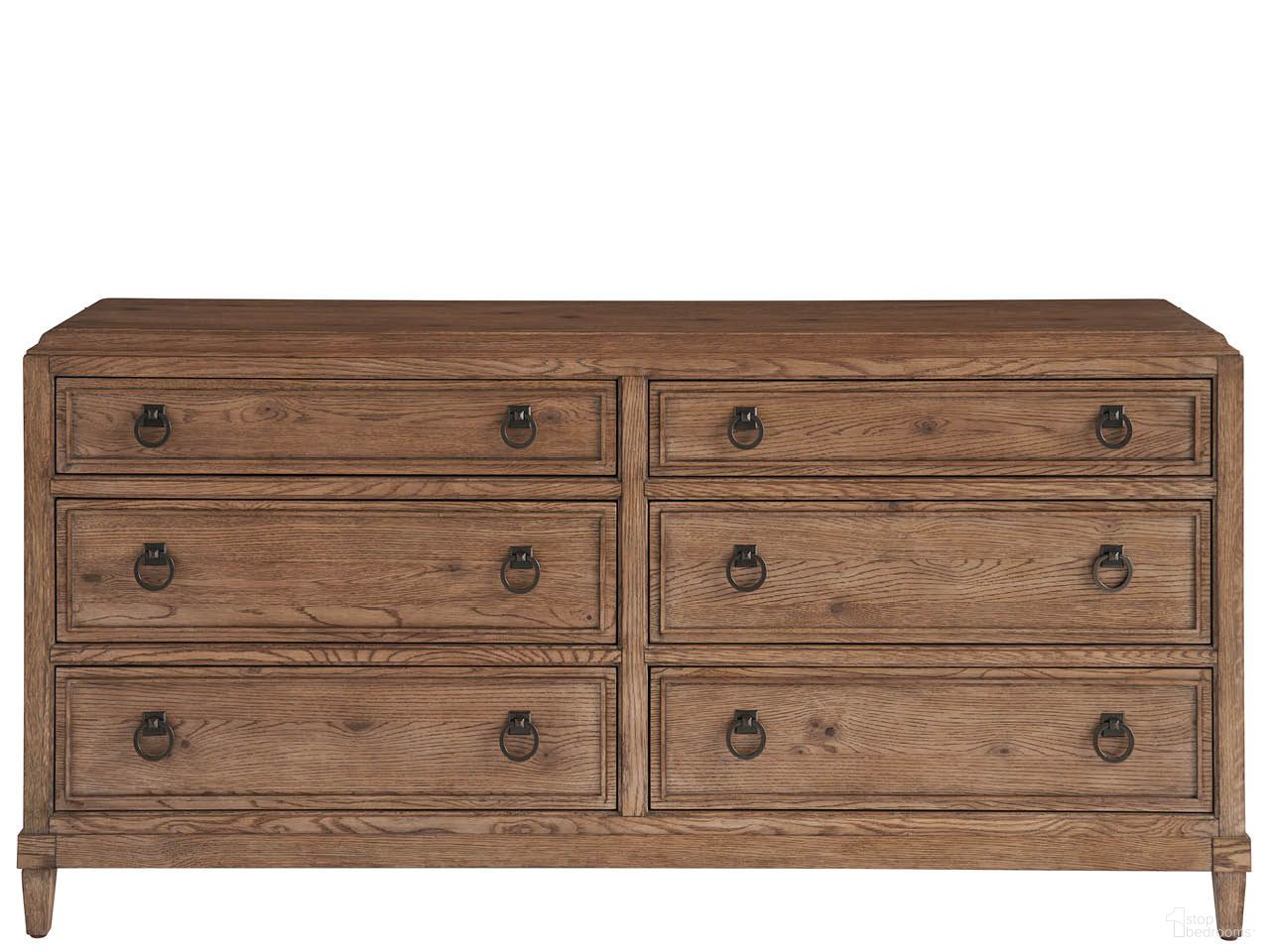 The appearance of Griffith Park Dresser In Sienna designed by Universal in the modern / contemporary interior design. This sienna piece of furniture was selected by 1StopBedrooms from Griffith Park Collection to add a touch of cosiness and style into your home. Sku: U400040. Material: Wood.