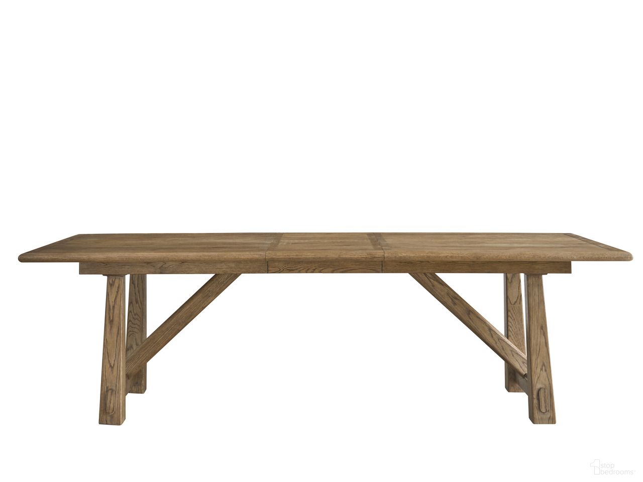 The appearance of Griffith Park Rectangular Dining Room Set In Sienna designed by Universal in the modern / contemporary interior design. This sienna piece of furniture was selected by 1StopBedrooms from Griffith Park Collection to add a touch of cosiness and style into your home. Sku: U400652;U400624P. Table Base Style: Trestle. Material: Wood. Table Top Shape: Rectangular. Size: 42" x 84".