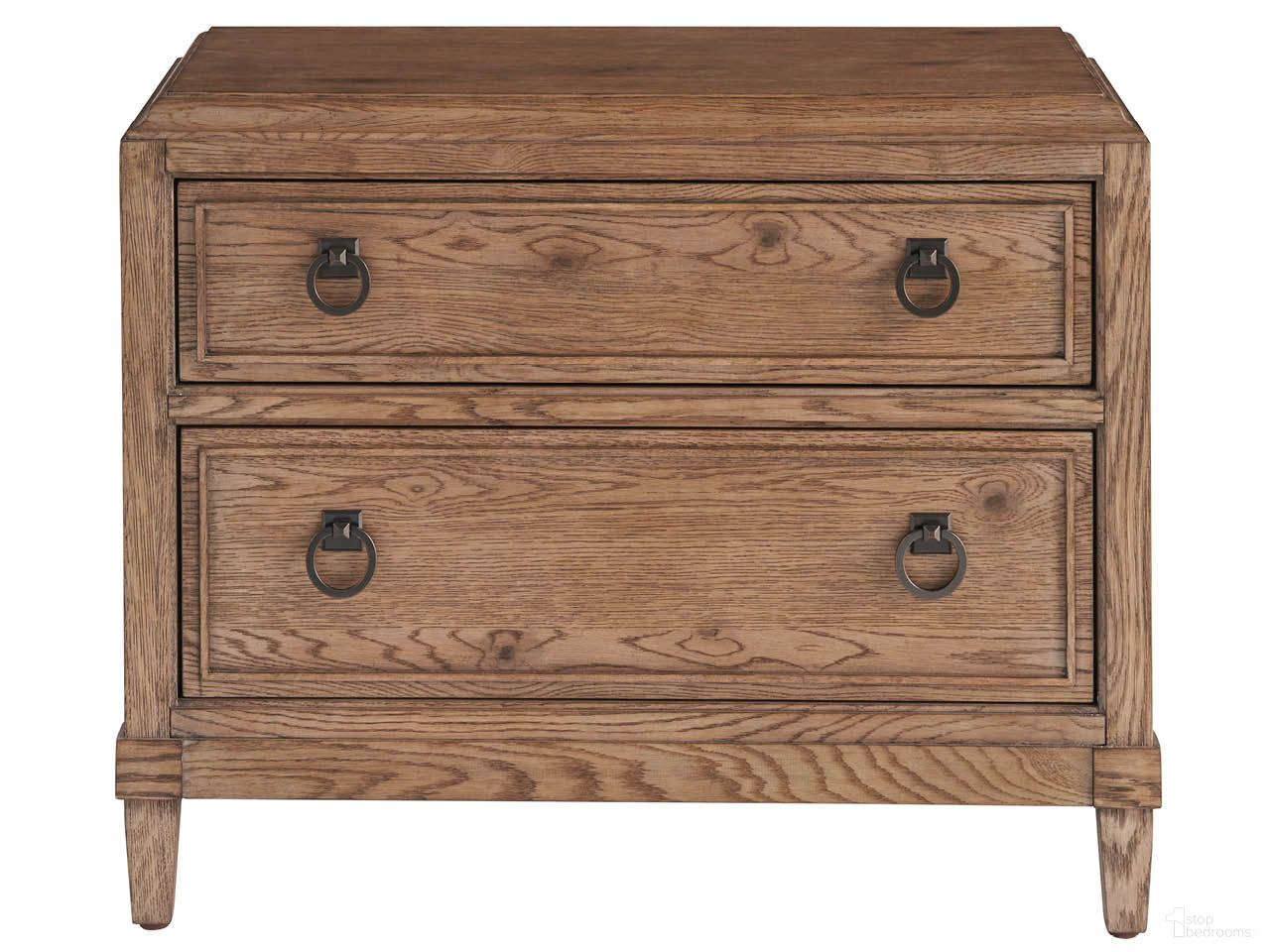 The appearance of Griffith Park Two Drawer Nightstand In Sienna designed by Universal in the modern / contemporary interior design. This sienna piece of furniture was selected by 1StopBedrooms from Griffith Park Collection to add a touch of cosiness and style into your home. Sku: U400355. Material: Wood.