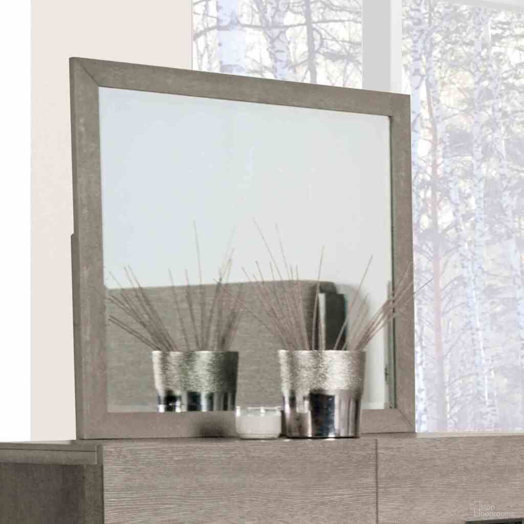 The appearance of Grimsby Mirror In Stone Gray designed by Furniture of America in the modern / contemporary interior design. This stone gray piece of furniture was selected by 1StopBedrooms from Grimsby Collection to add a touch of cosiness and style into your home. Sku: FM7597GY-M. Material: Solid Wood.