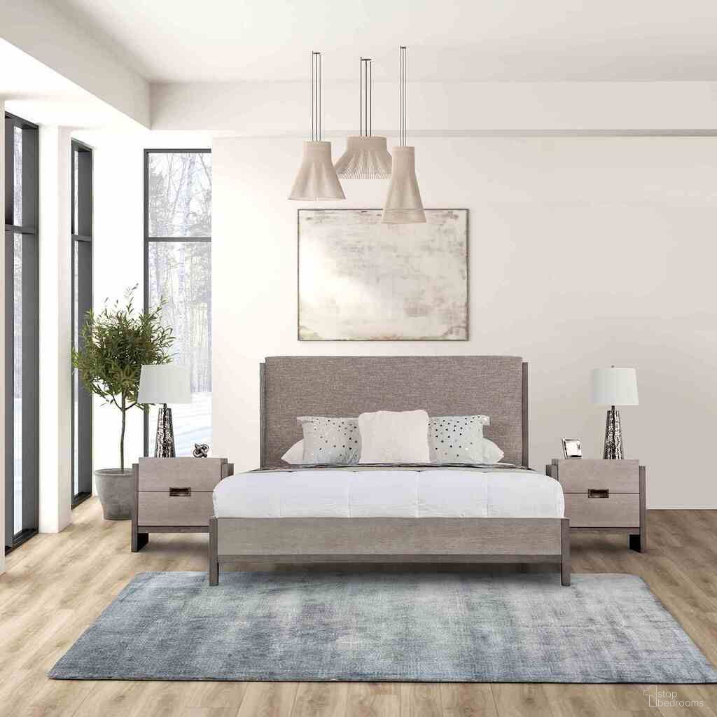 Grimsby Queen Bed In Stone Gray