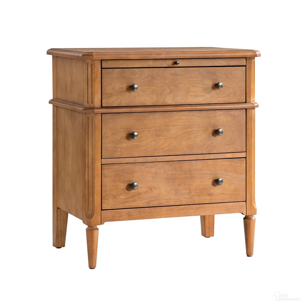 Griselda 3-Drawer Nightstand In Teak