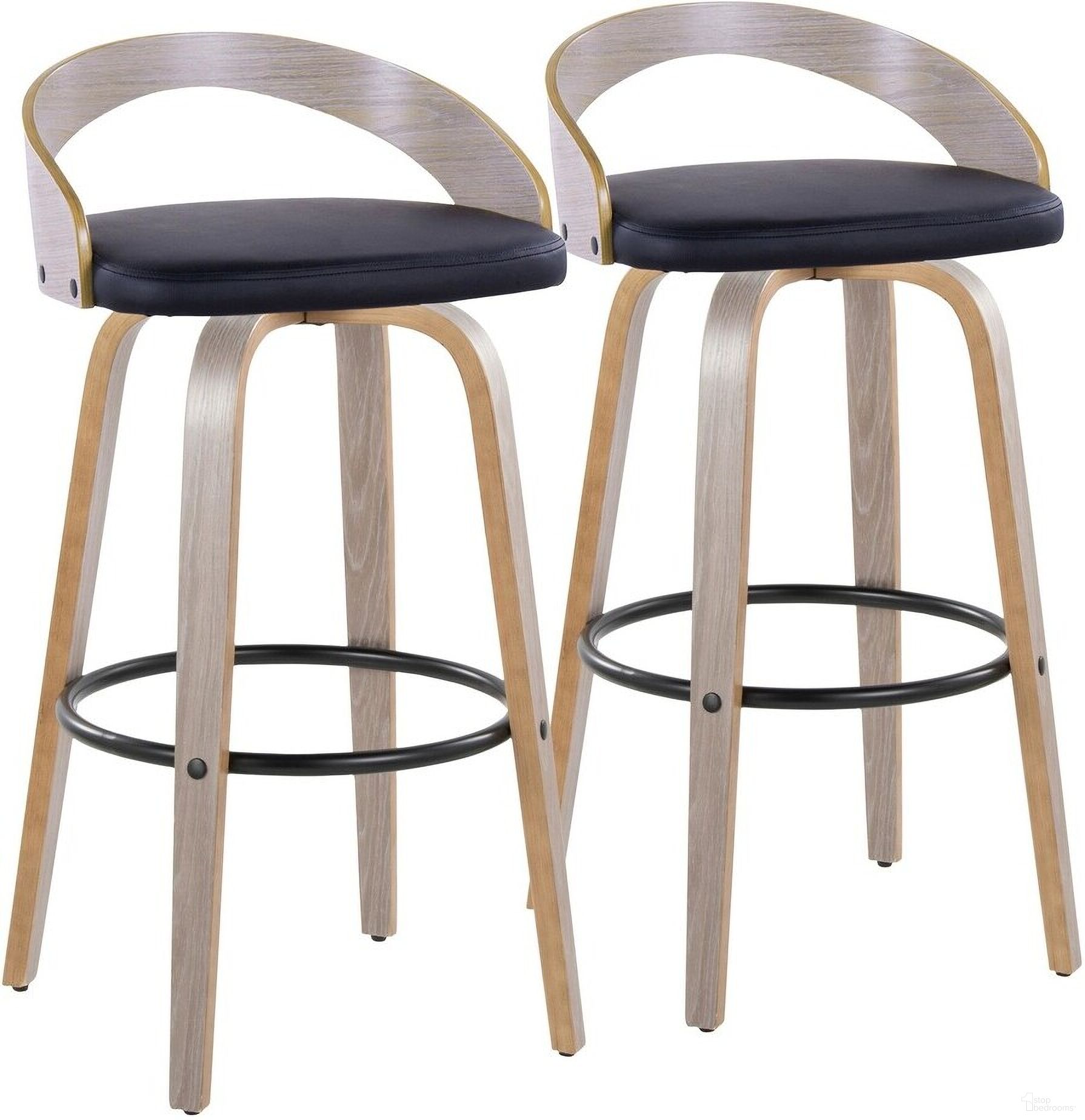 The appearance of Grotto 30 Inch Fixed Height Barstool Set of 2 In Light Grey designed by Lumisource in the modern / contemporary interior design. This light grey piece of furniture was selected by 1StopBedrooms from Grotto Collection to add a touch of cosiness and style into your home. Sku: B30-GROTTOPU-GRTZQ2 LGYLGYBK2. Material: Wood.