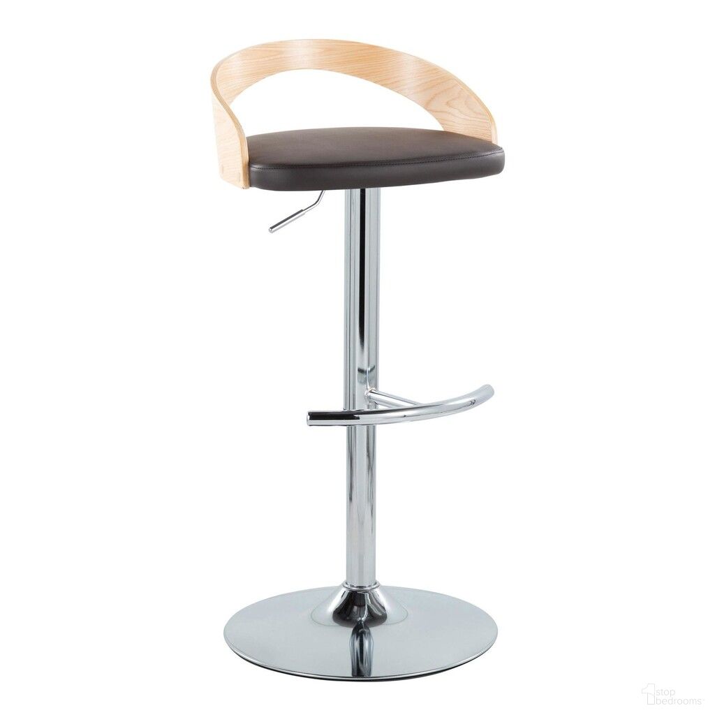 The appearance of Grotto Adjustable Barstool In Natural and Brown designed by Lumisource in the modern / contemporary interior design. This natural and brown piece of furniture was selected by 1StopBedrooms from Grotto Collection to add a touch of cosiness and style into your home. Sku: BS-GROTTOPU-RT1 CHRNABN1. Material: Bentwood.