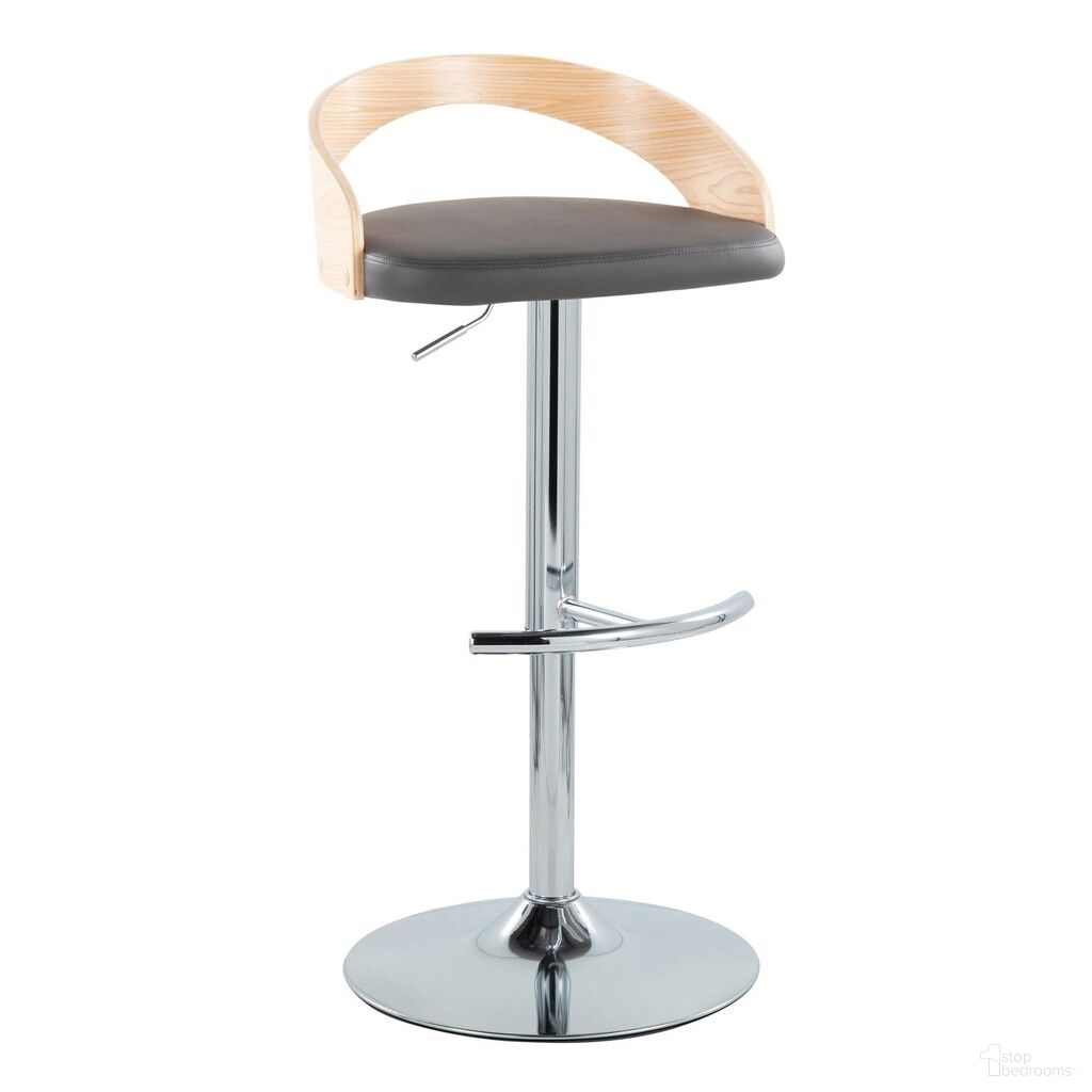 The appearance of Grotto Adjustable Barstool In Natural and Grey designed by Lumisource in the modern / contemporary interior design. This natural and grey piece of furniture was selected by 1StopBedrooms from Grotto Collection to add a touch of cosiness and style into your home. Sku: BS-GROTTOPU-RT1 CHRNAGY1. Material: Bentwood.