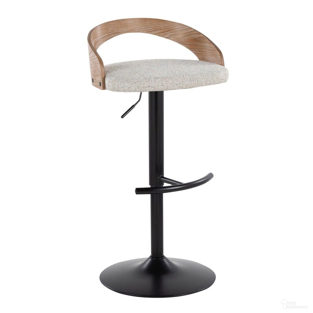 The appearance of Grotto Adjustable Barstool In Whitewashed and Oat designed by Lumisource in the modern / contemporary interior design. This whitewashed and oat piece of furniture  was selected by 1StopBedrooms from Grotto Collection to add a touch of cosiness and style into your home. Sku: BS-GROTTOFB-RT1 BKWWOAT1. Material: Bentwood.
