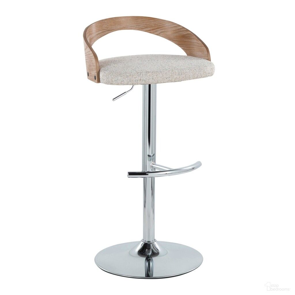 The appearance of Grotto Adjustable Barstool In Whitewashed and Oat designed by Lumisource in the modern / contemporary interior design. This whitewashed and oat piece of furniture was selected by 1StopBedrooms from Grotto Collection to add a touch of cosiness and style into your home. Sku: BS-GROTTOFB-RT1 CHRWWOAT1. Material: Bentwood.