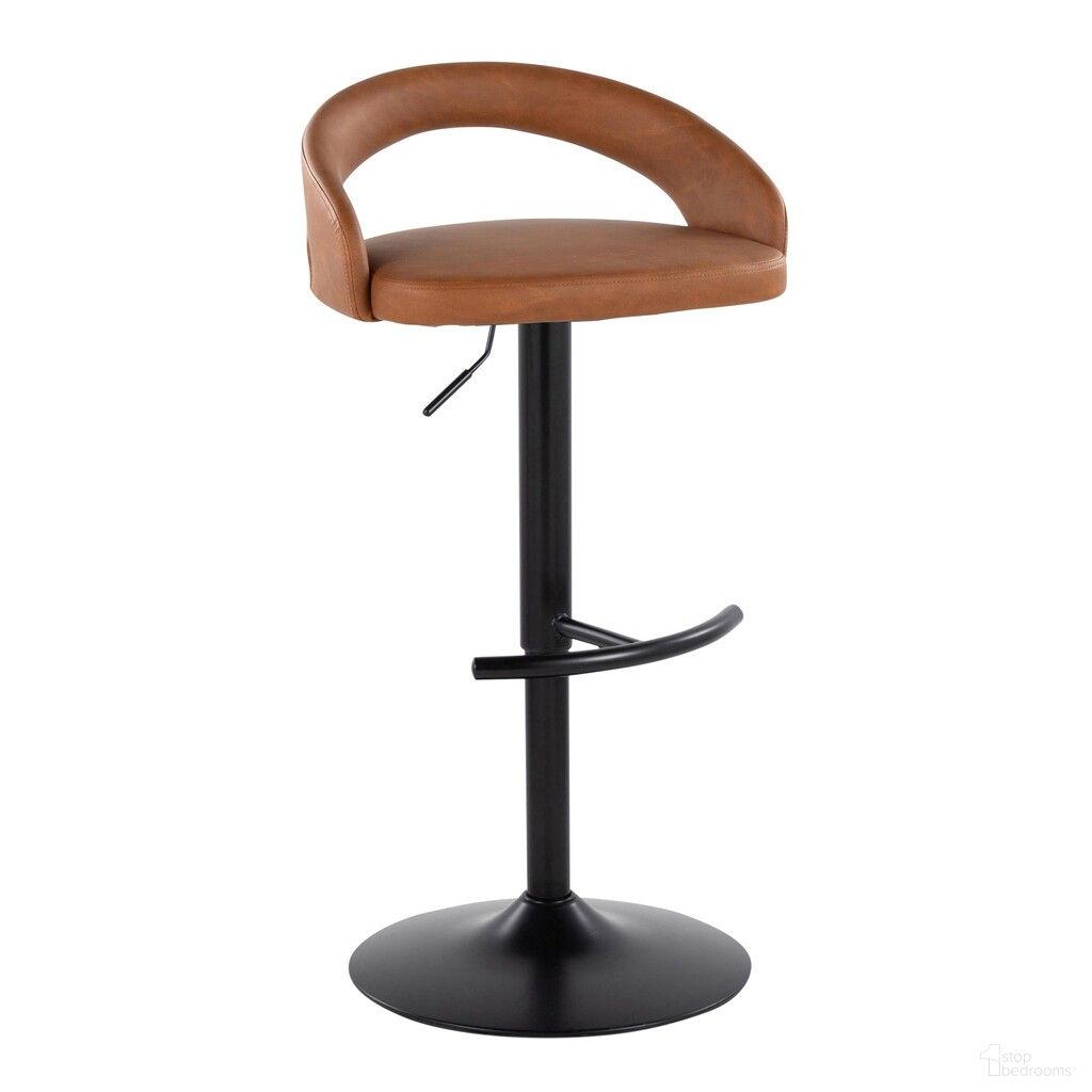 The appearance of Grotto Upholstered Adjustable Barstool In Black and Camel designed by Lumisource in the modern / contemporary interior design. This black and camel piece of furniture  was selected by 1StopBedrooms from Grotto Collection to add a touch of cosiness and style into your home. Sku: BS-GROTTOUPPU-RT1 BKCAM1. Material: Foam.