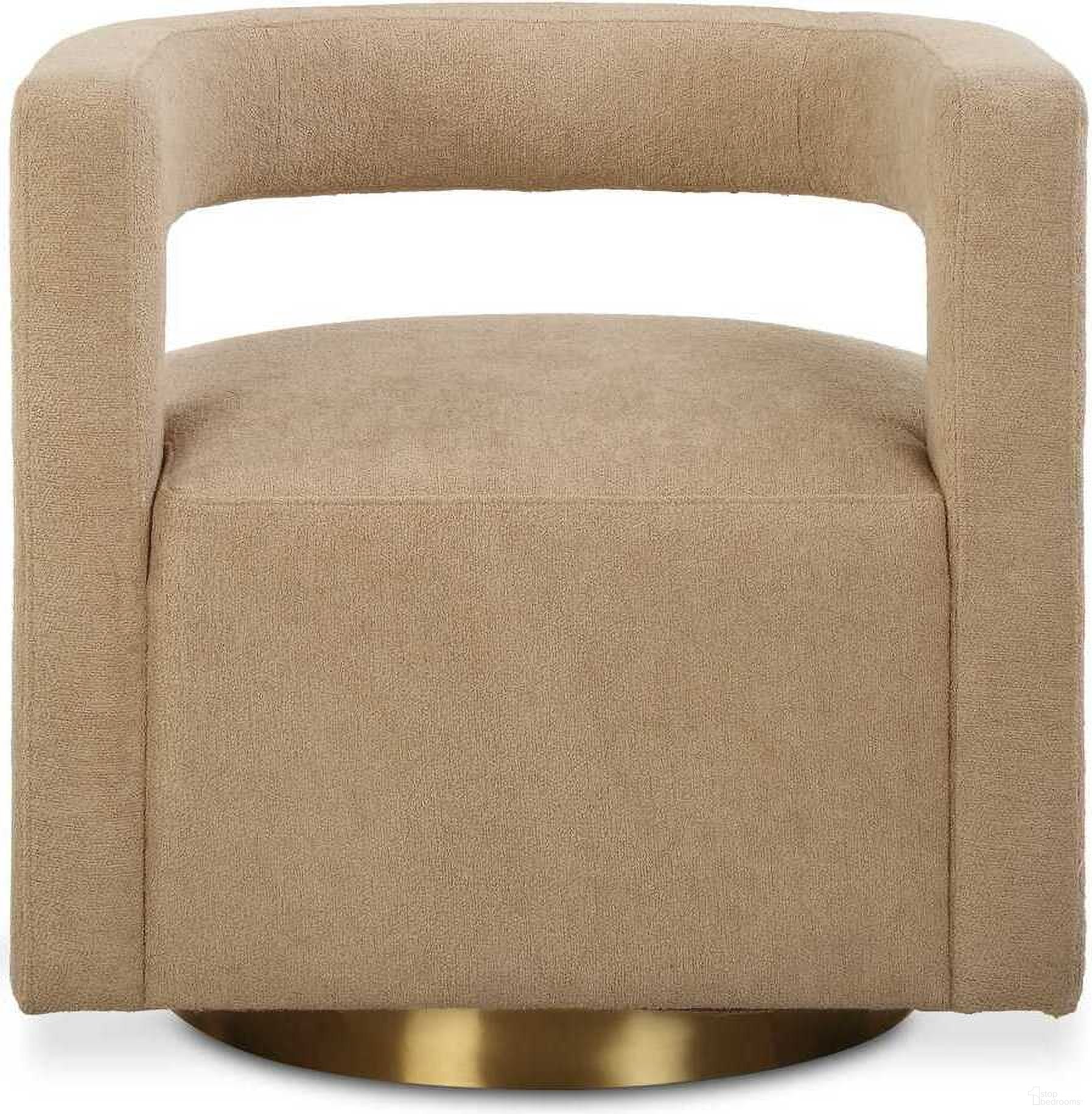 Grounded Modern Swivel Chair In Brown