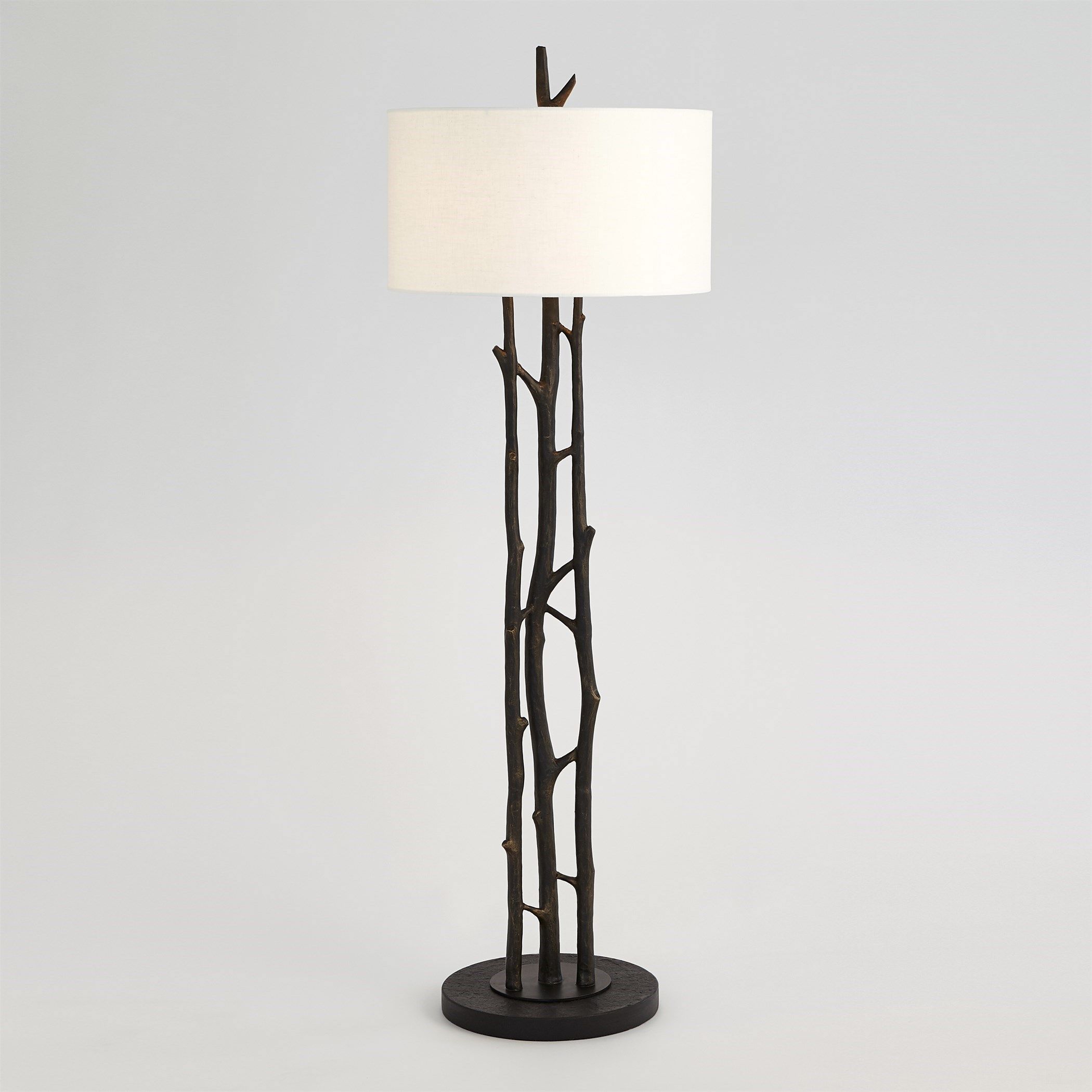 The appearance of Grove Floor Lamp In Bronze designed by Global Views in the modern / contemporary interior design. This bronze piece of furniture was selected by 1StopBedrooms from Grove Collection to add a touch of cosiness and style into your home. Sku: 780649. Material: Iron.