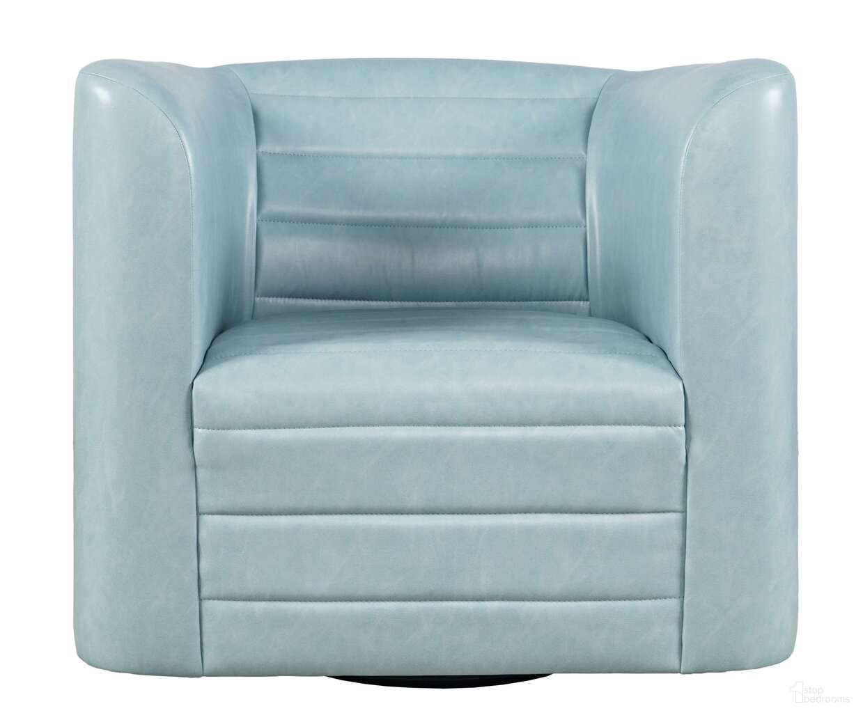 The appearance of GT Channel Tufted Barrel Accent Swivel Chair In Aqua designed by Jofran in the modern / contemporary interior design. This aqua piece of furniture was selected by 1StopBedrooms from GT Collection to add a touch of cosiness and style into your home. Sku: GT-SW-AQU. Material: Upholstery.