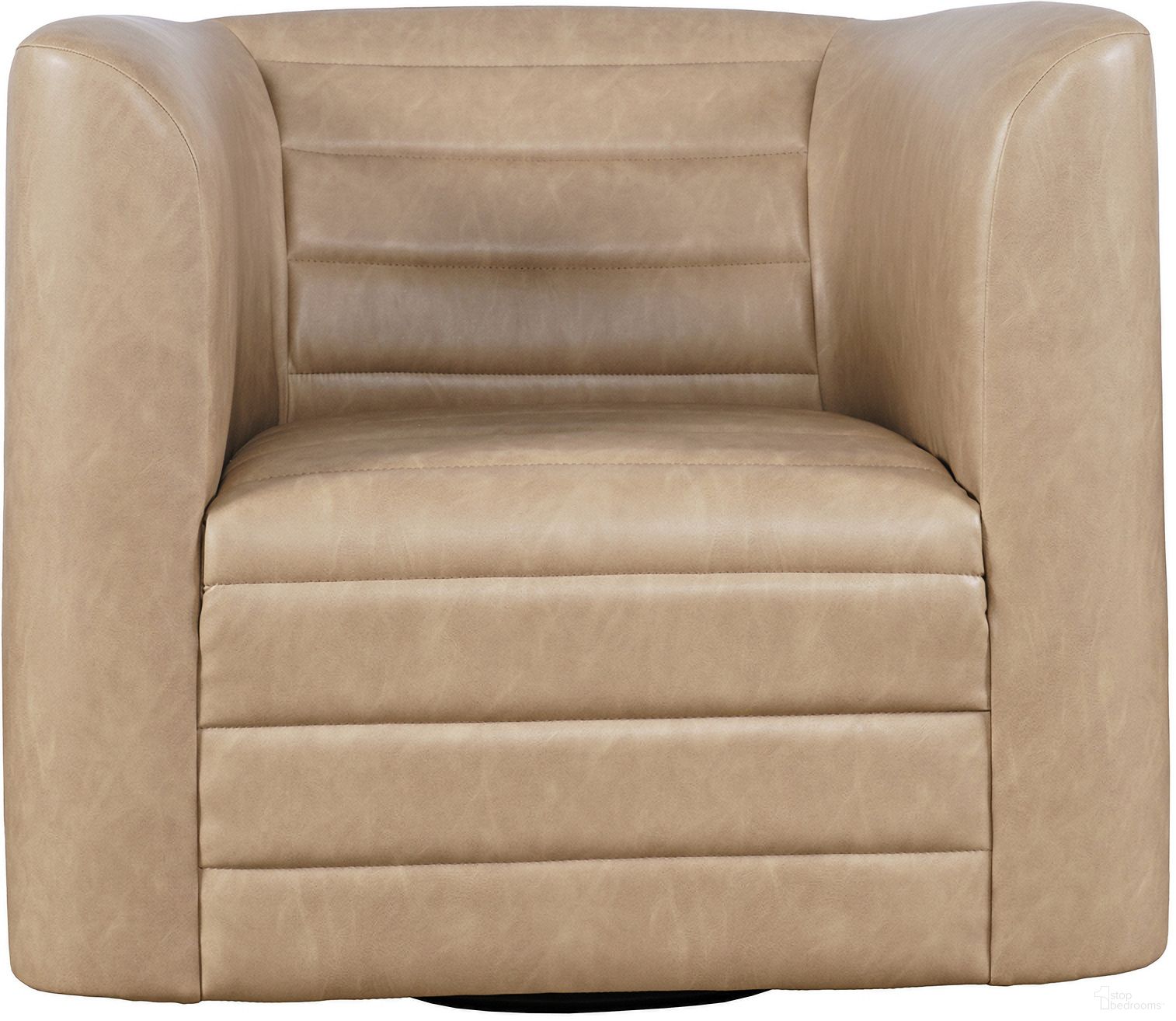 The appearance of GT Faux Leather Sport Accent Swivel Chair In Sand and Tan designed by Jofran in the modern / contemporary interior design. This sand/tan piece of furniture was selected by 1StopBedrooms from GT Collection to add a touch of cosiness and style into your home. Sku: GT-SW-SND. Material: Upholstery.