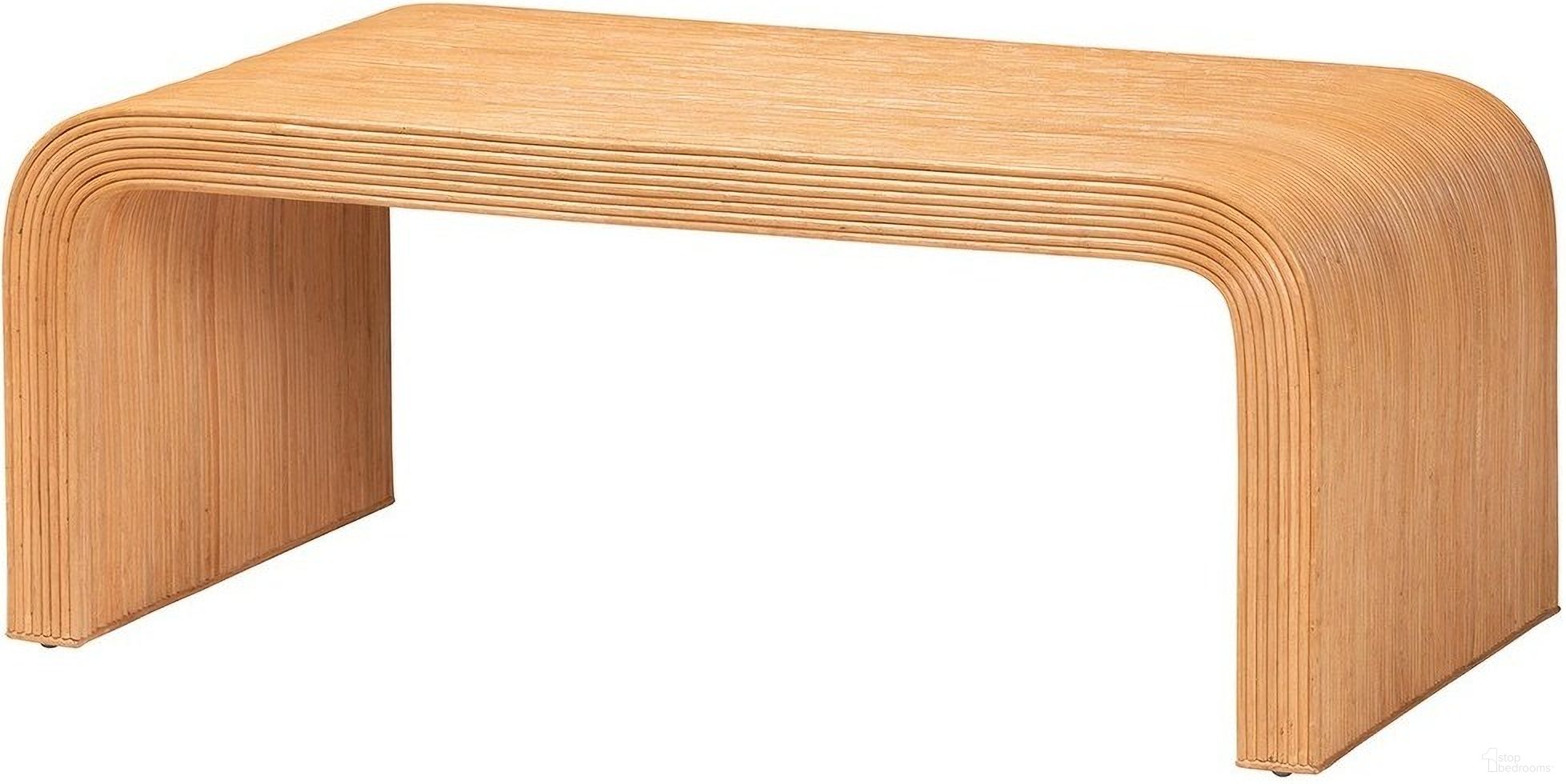 The appearance of Guevara Fluted Rattan Coffee Table In Light Honey designed by Baxton Studio in the bohemian interior design. This light honey piece of furniture was selected by 1StopBedrooms from Guevara Collection to add a touch of cosiness and style into your home. Sku: Waterfall-Light Honey-Rattan-CT. Material: Mahogany.