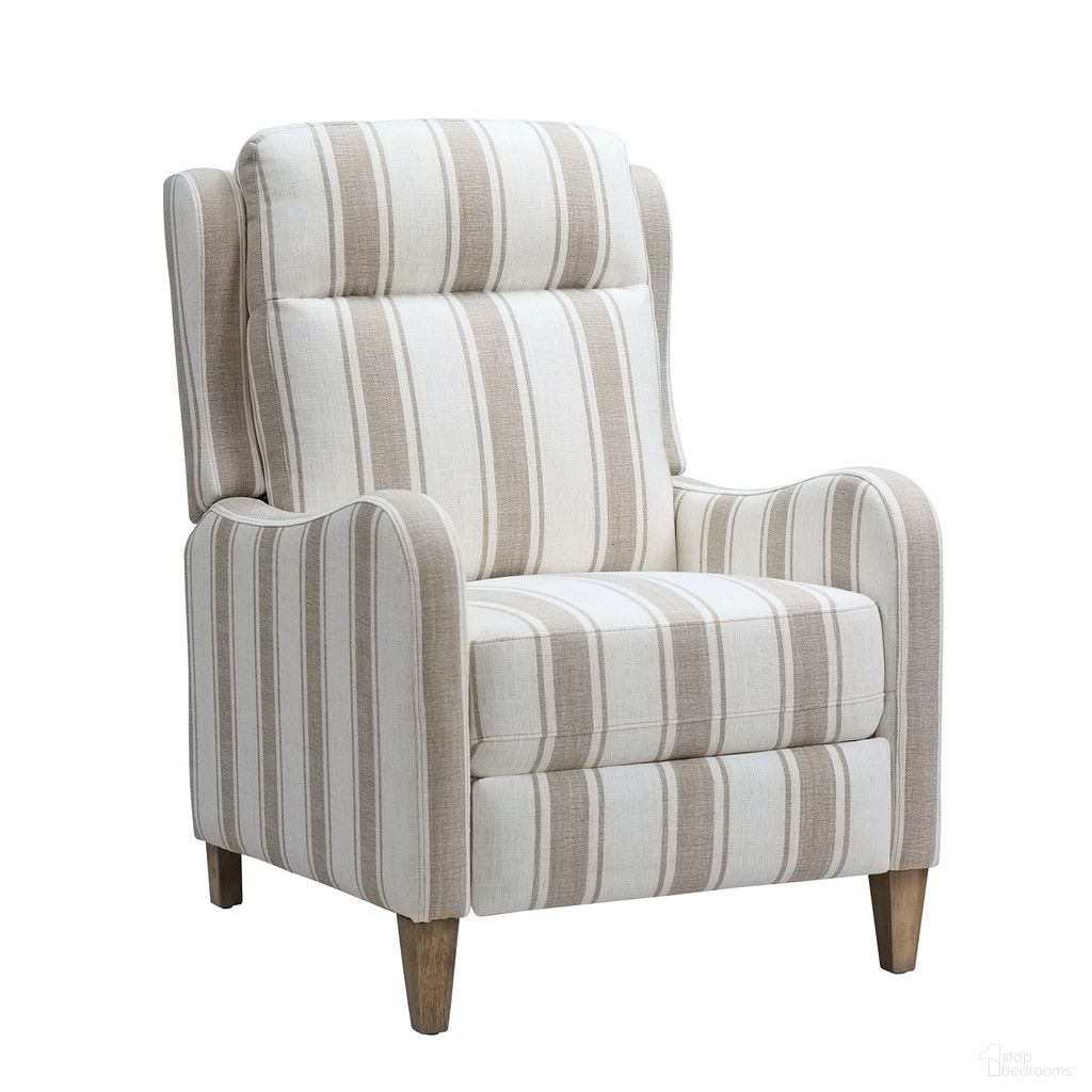 The appearance of Guillermo Recliner In Tan designed by Karat Home in the modern / contemporary interior design. This tan piece of furniture  was selected by 1StopBedrooms from Guillermo Collection to add a touch of cosiness and style into your home. Sku: RCLB1366-TAN. Material: Geometry Look Fabric.
